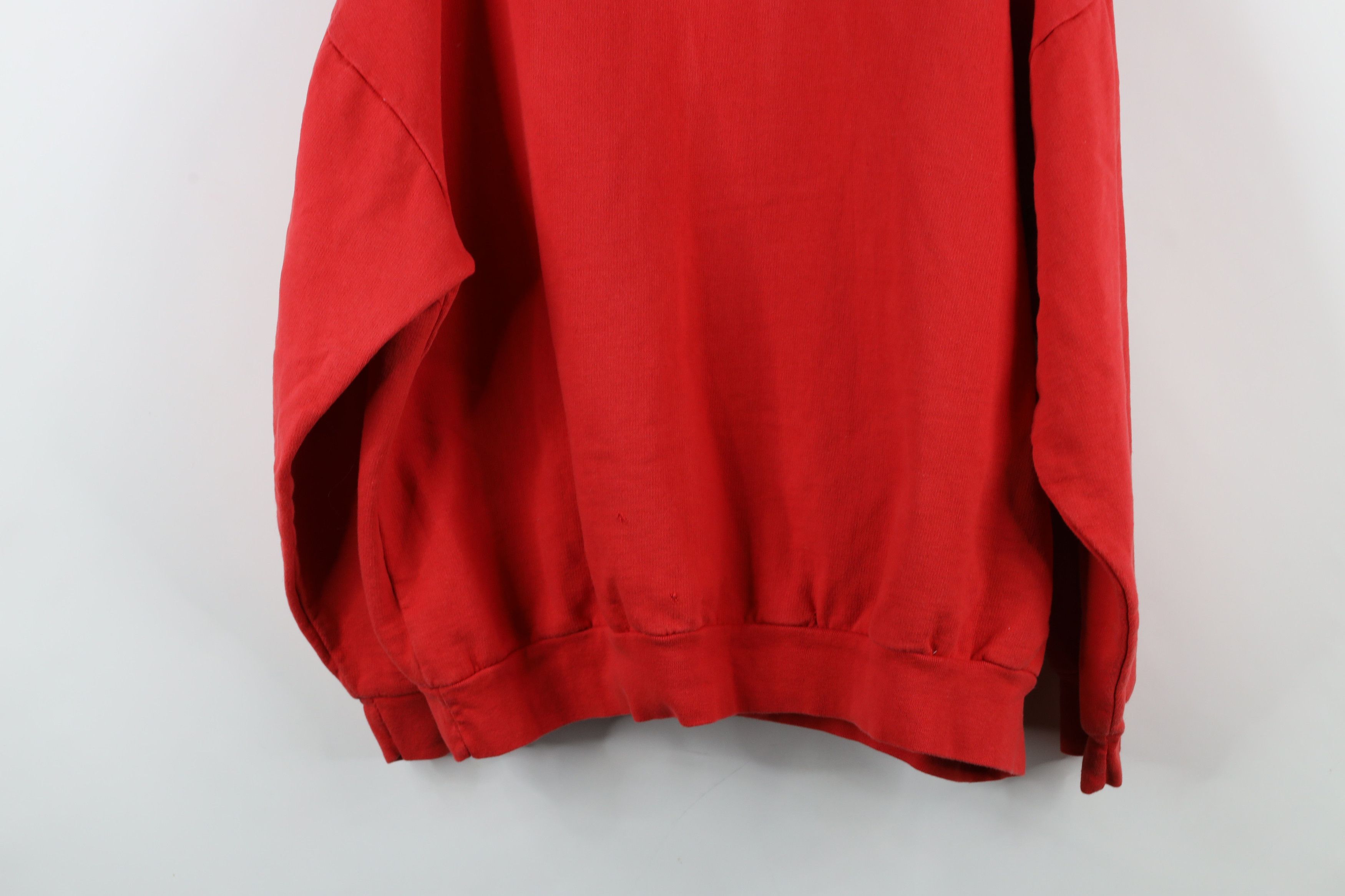 Vintage Vintage 90s Ohio State University Hoodie Sweatshirt Red Size US XL / EU 56 / 4 - 13 Thumbnail