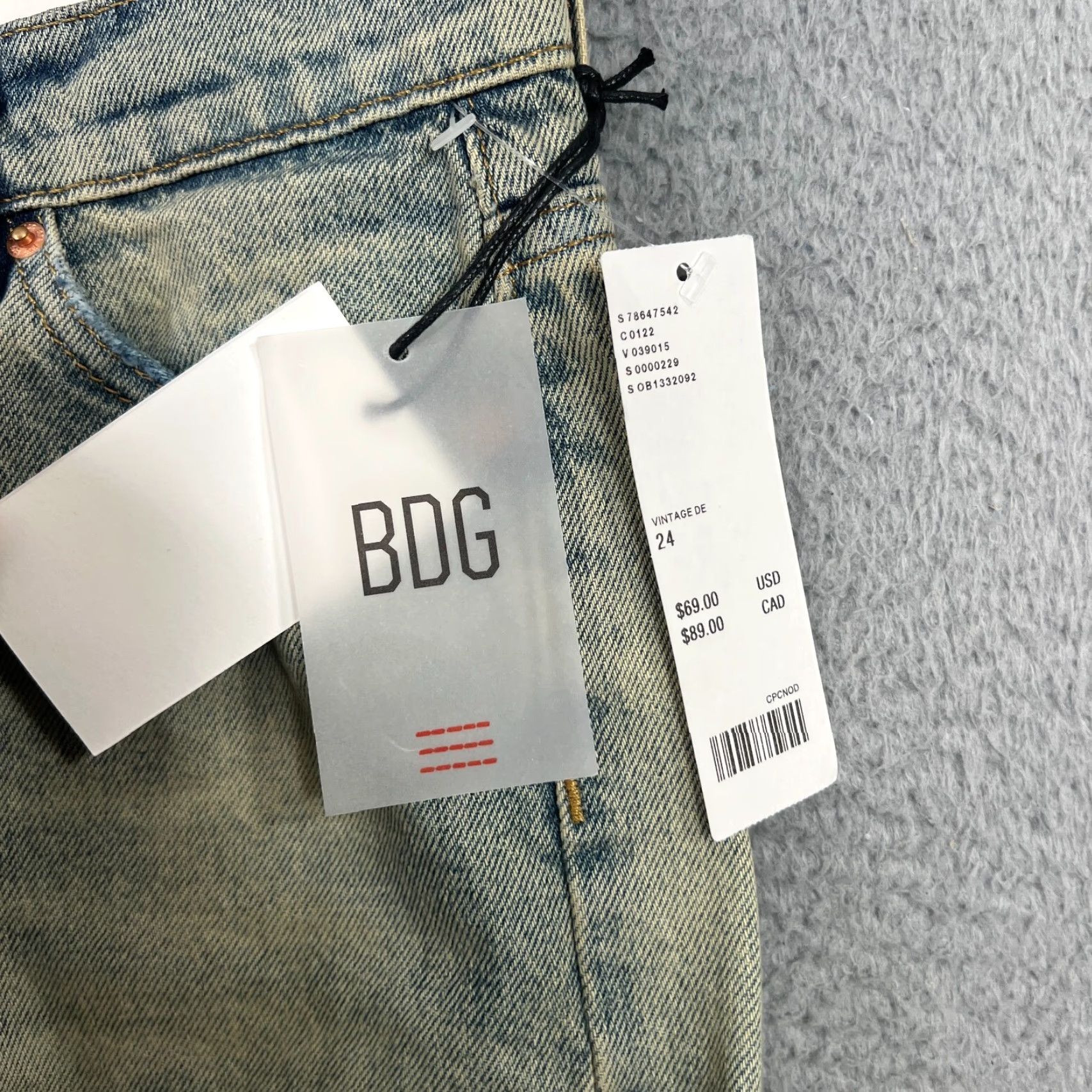 Bdg VINTAGE? BDG Urban Outfitters Jeans Cowboy Distressed 5-Pocket Denim Women’s 24 Blue Straight Mid Rise 30 Inseam Size 42" / US 20 - 5 Thumbnail