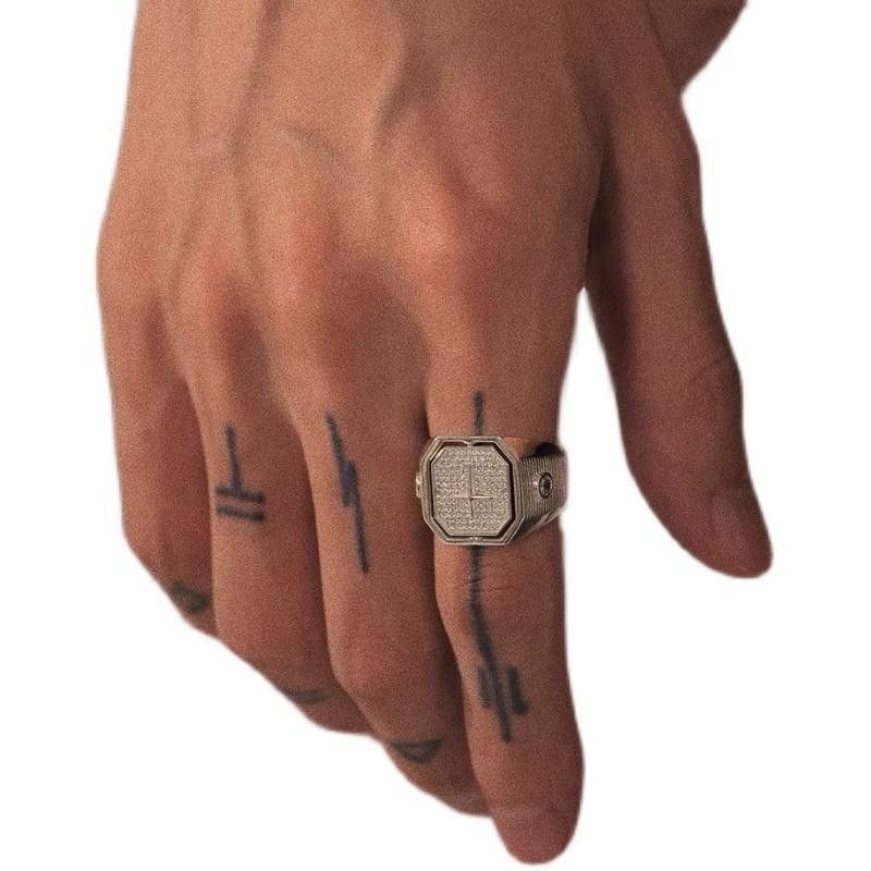 Jewelry Punk Jewelry Rings Open Size Chrome Ring (Size 7-13) Size ONE SIZE - 2 Thumbnail