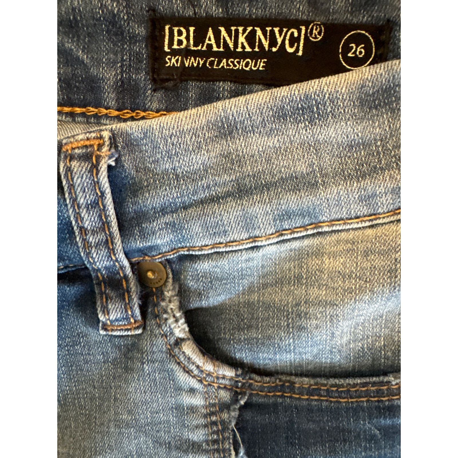 BLANKNYC Blank NYC jeans, skinny classique two tone denim patchwork Size 26" / US 2 / IT 38 - 2 Thumbnail