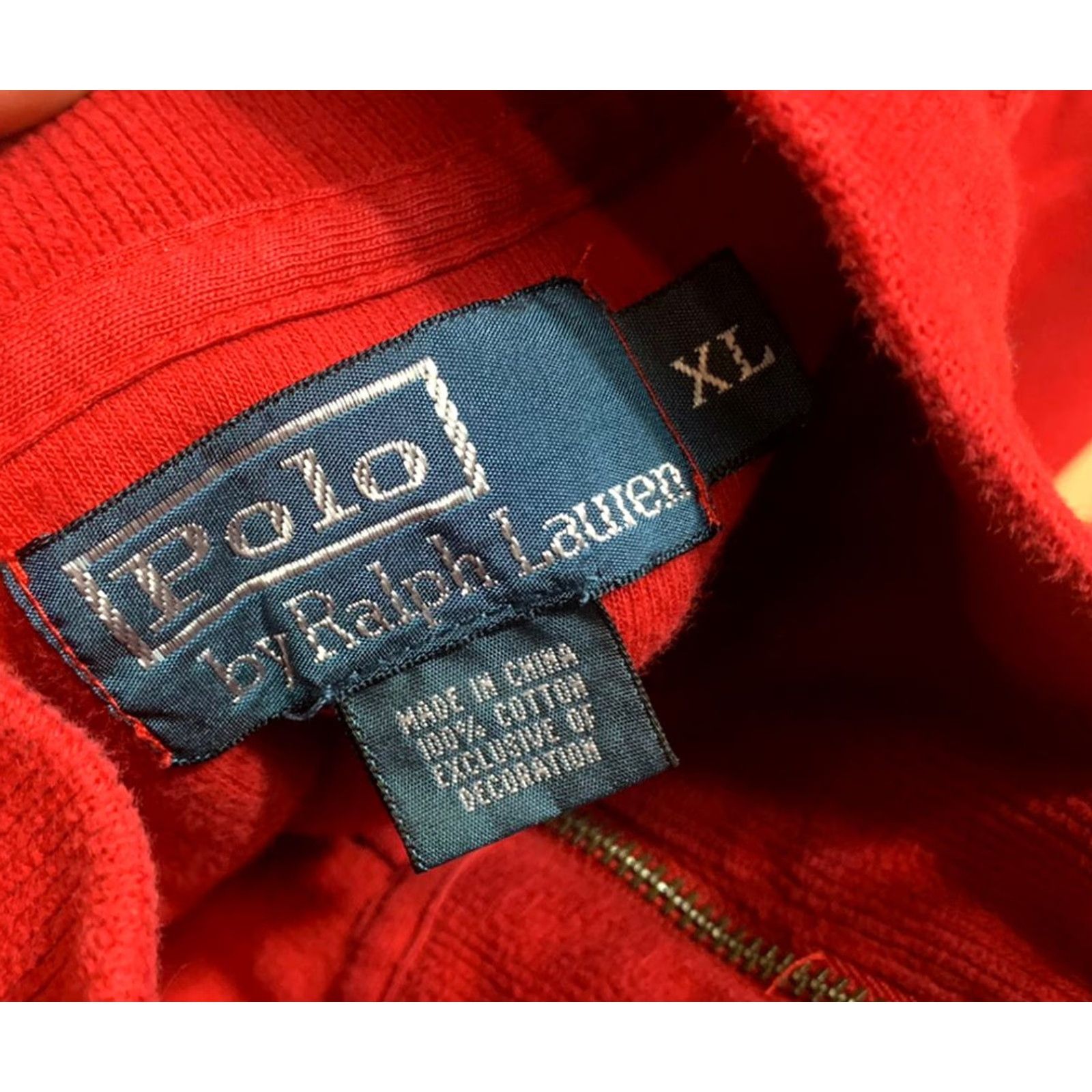 Polo Ralph Lauren Polo Ralph Lauren Mens Red 1/4 Zip Pullover Sweater XL Size US XL / EU 56 / 4 - 3 Thumbnail