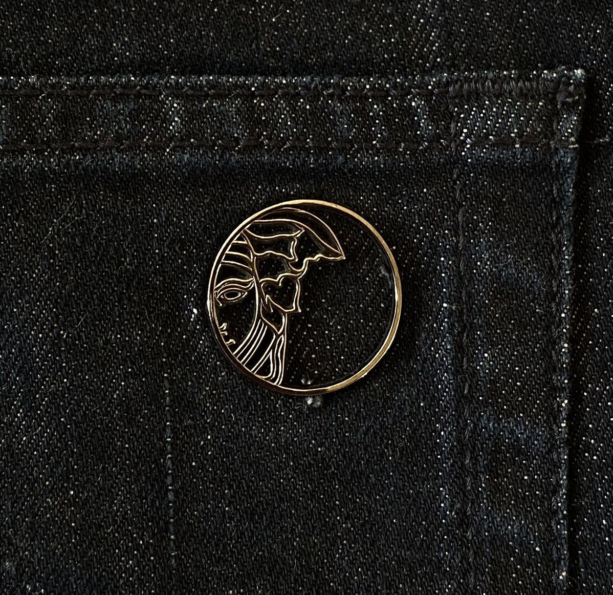 Versace Versace Medusa Metal Logo Denim Pants x Luxury x Streetwear Size US 34 / EU 50 - 2 Thumbnail