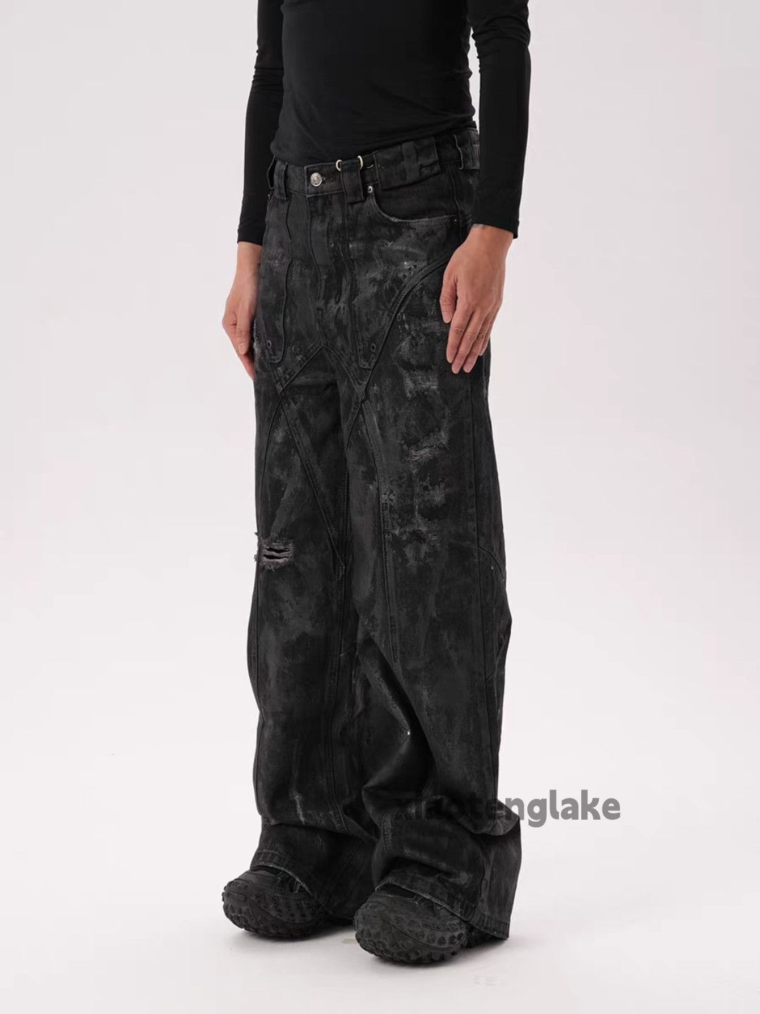 Jean zx stain paint punk grunge acne ourlegacy style jeans Size US 36 / EU 52 - 1 Thumbnail