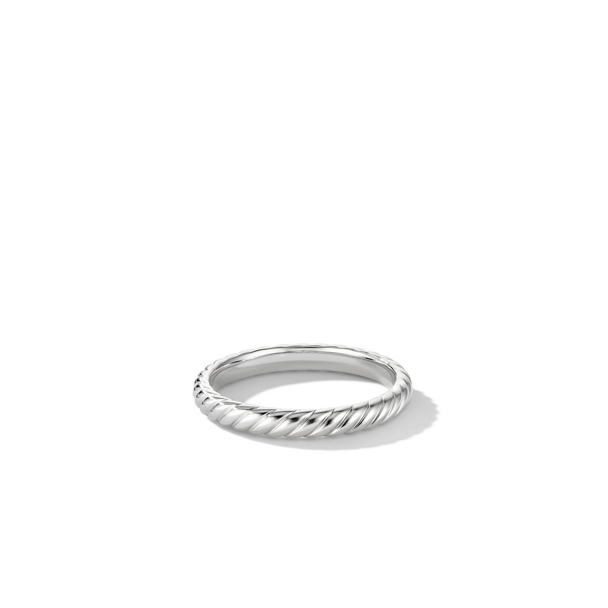 David Yurman o1w1db10325 Size:OS/ Cable Band Ring in 18K in Silver Size ONE SIZE - 1 Thumbnail