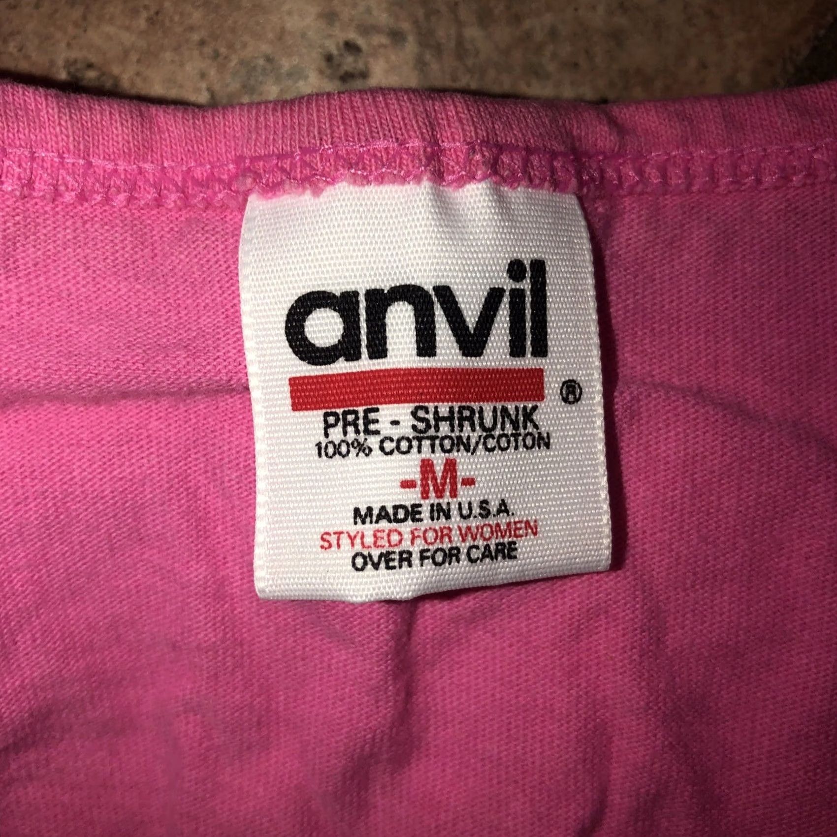 Anvil VINTAGE Anvil VTG Single Stitch T-Shirt Womens Medium Pink Horse Stitch Mens? Womens? (Note: Original indicates Womens) Size M / US 6-8 / IT 42-44 - 5 Thumbnail