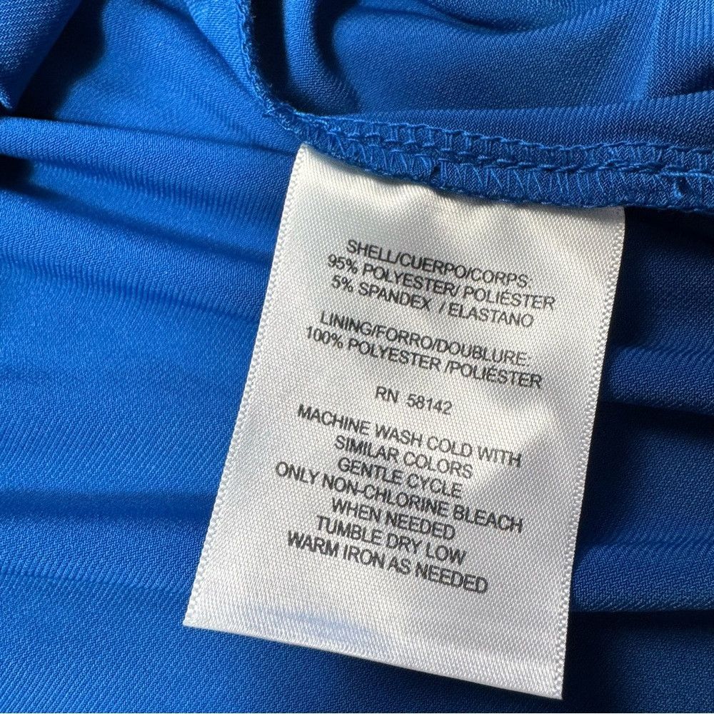 MAGGY LONDON NWT New Maggy London Short Sleeve Draped Front Jersey Blue Size XL / US 12-14 / IT 48-50 - 9 Thumbnail