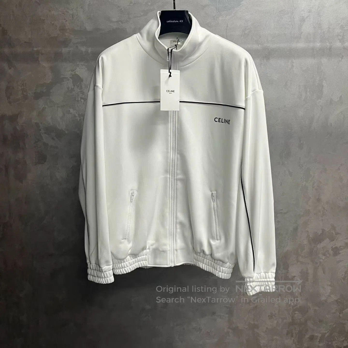 Celine Celine White Logo Embroidered Zip Sweatshirt. Size US S / EU 44-46 / 1 - 1 Thumbnail