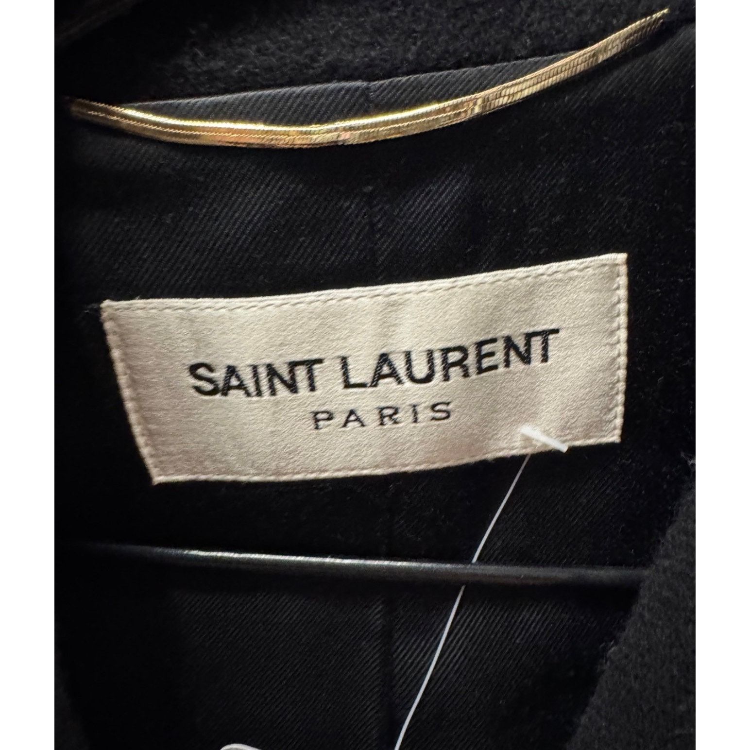Saint Laurent Paris NWOT Saint Laurent Black Wool Belted Coat - Size L (FR40) Size M / US 6-8 / IT 42-44 - 4 Thumbnail