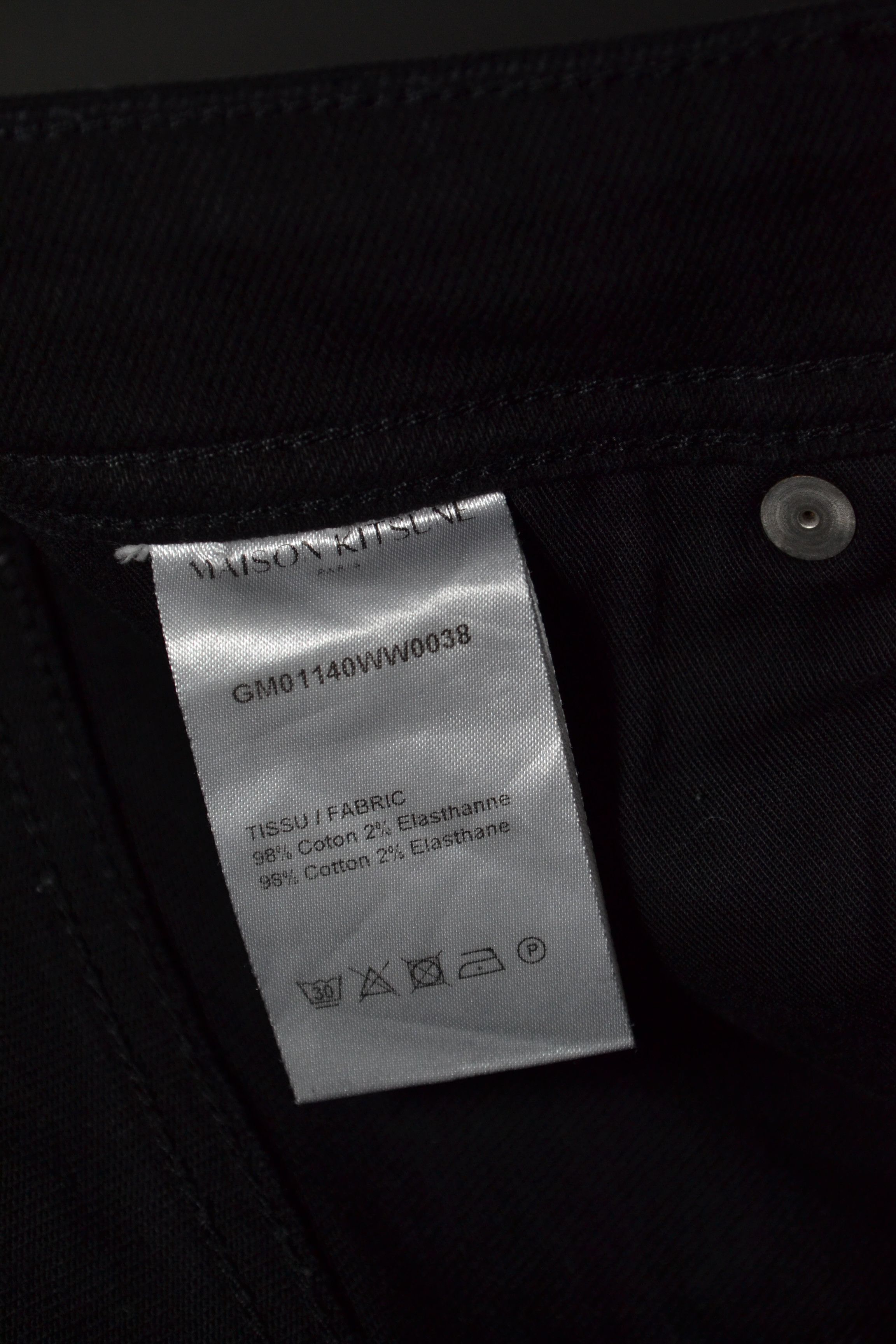 Maison Kitsune Maison Kitsune Tapered Black Jeans 30 Size US 30 / EU 46 - 10 Thumbnail