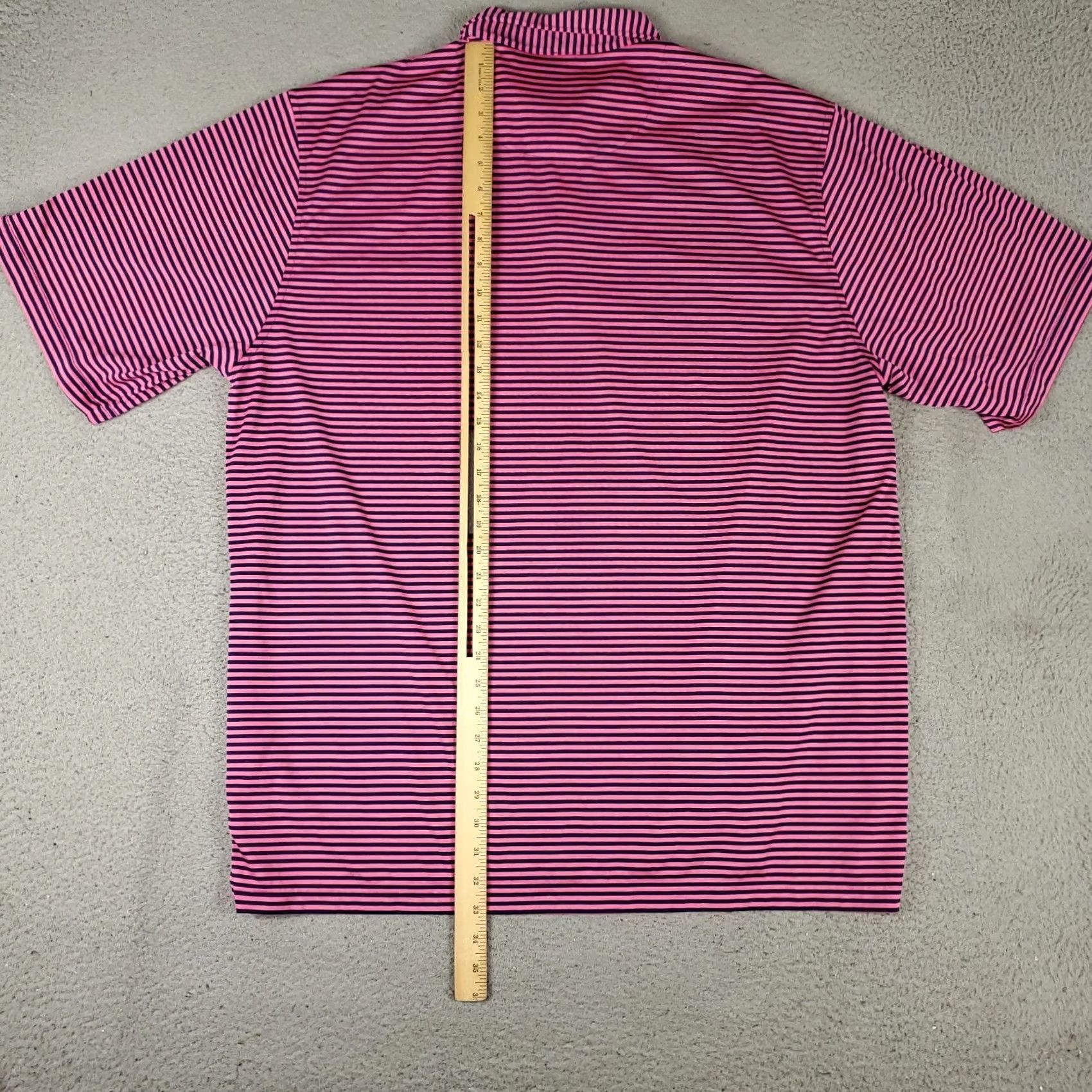 Vintage Donald Ross Polo Shirt Mens Pink Blue Striped Golf Short Sleeve Size US XXL / EU 58 / 5 - 4 Thumbnail