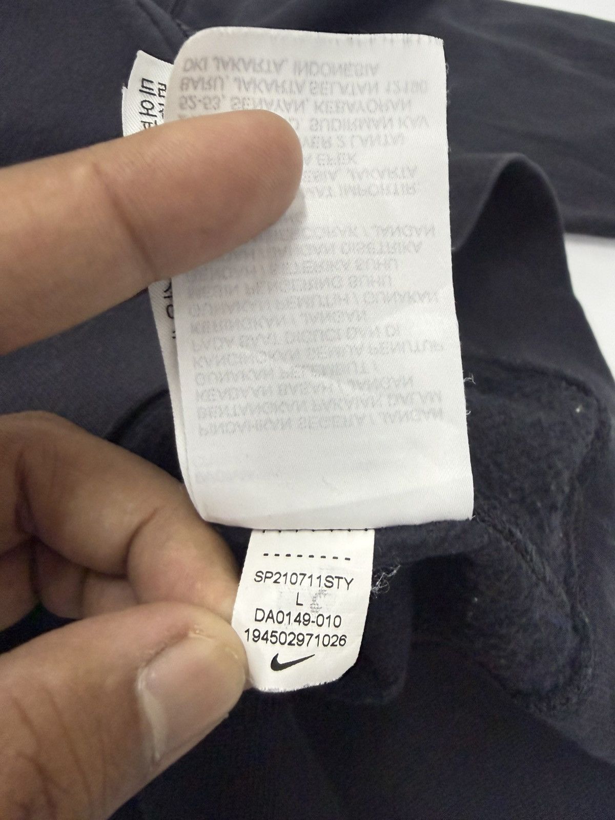 Nike 🔥 Y2K Nike JUST DO IT Faded Black Sweat Zipper Hoodie - L Size US L / EU 52-54 / 3 - 11 Thumbnail