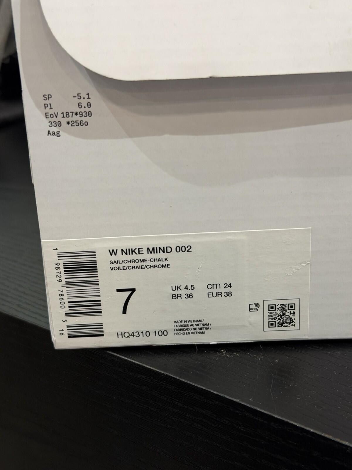 Nike Size 7W - Nike Mind 002 Women's Sail HQ4310-100 BRAND NEW Size US 7 / IT 37 - 10 Thumbnail