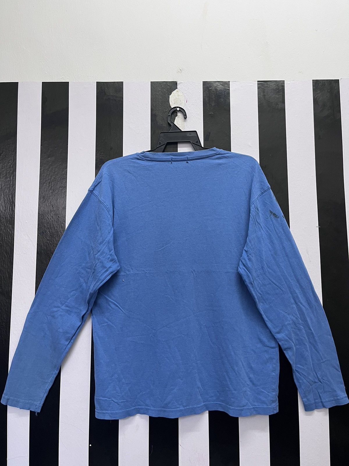 Japanese Brand × Vintage Motocrycle rider punk blue longsleeve tee Size US L / EU 52-54 / 3 - 6 Thumbnail