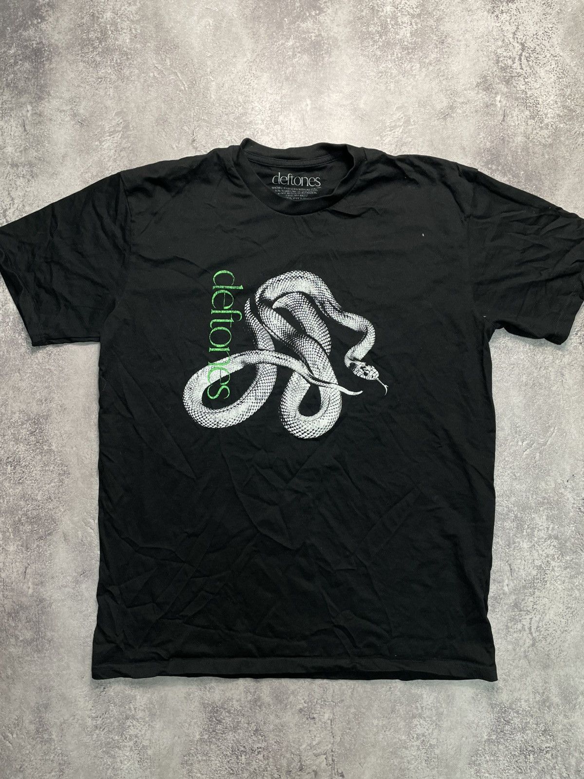 Deftones Snake Graphic Black Band T-Shirt Size XL