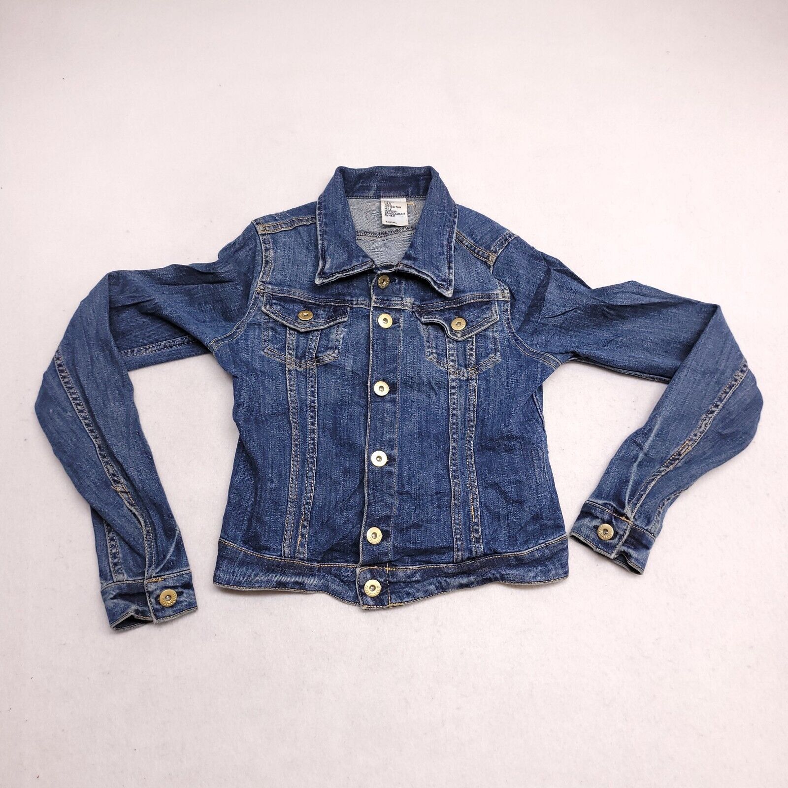H&M H&M Casual Button Up Denim Jacket Womens Size 2 Blue Size XS / US 0-2 / IT 36-38 - 2 Thumbnail