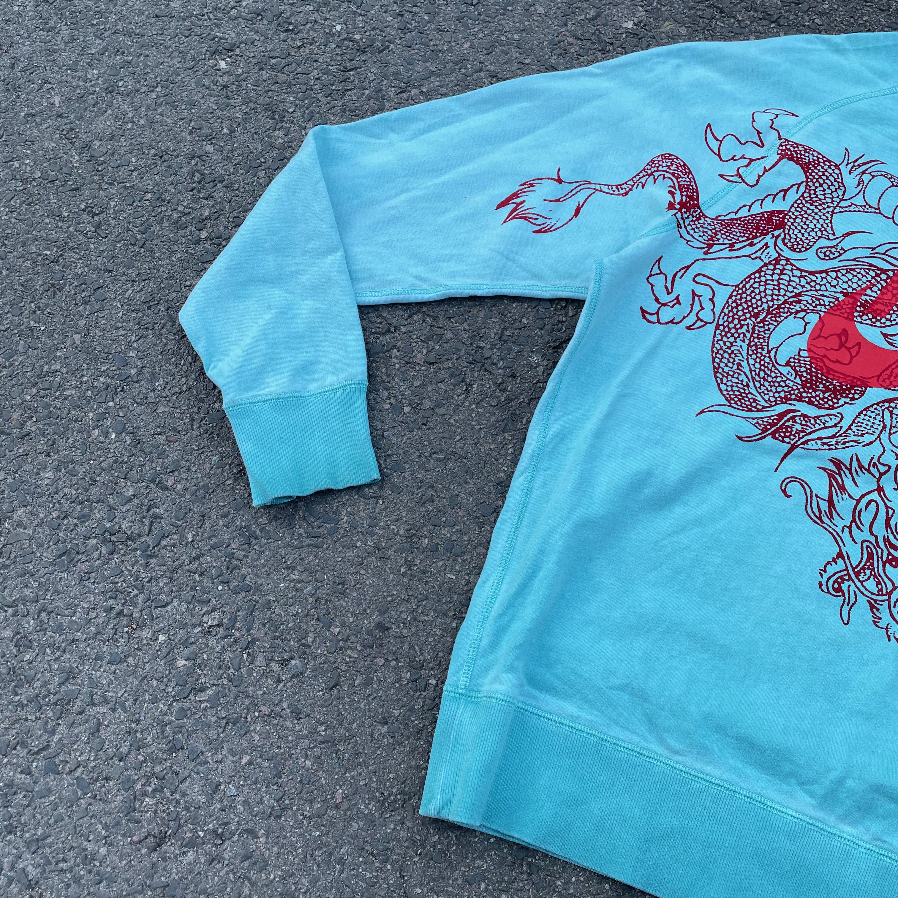 Nike Custom Nike Red Dragon Reworked Sweatshirt Grunge Y2K Size US XL / EU 56 / 4 - 6 Thumbnail