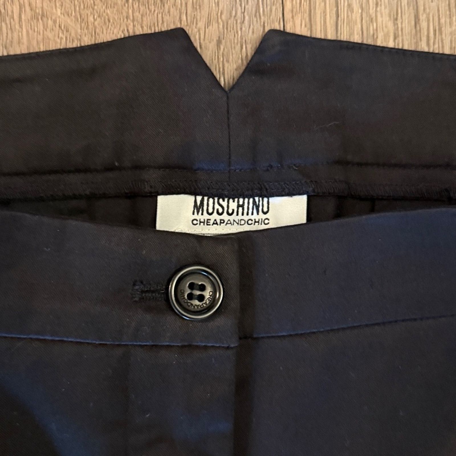 Moschino Moschino black cuffed trouser size 12 Size 34" / US 12 / IT 48 - 2 Thumbnail