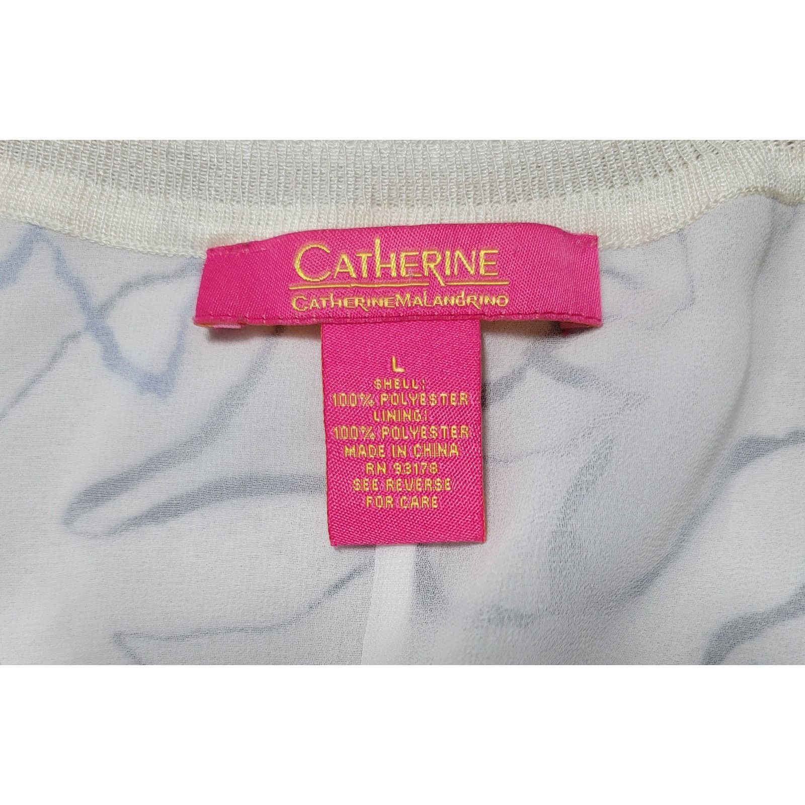 Other Catherine Catherine Malandrino Cream Floral Tank Top Large Size L / US 10 / IT 46 - 4 Thumbnail