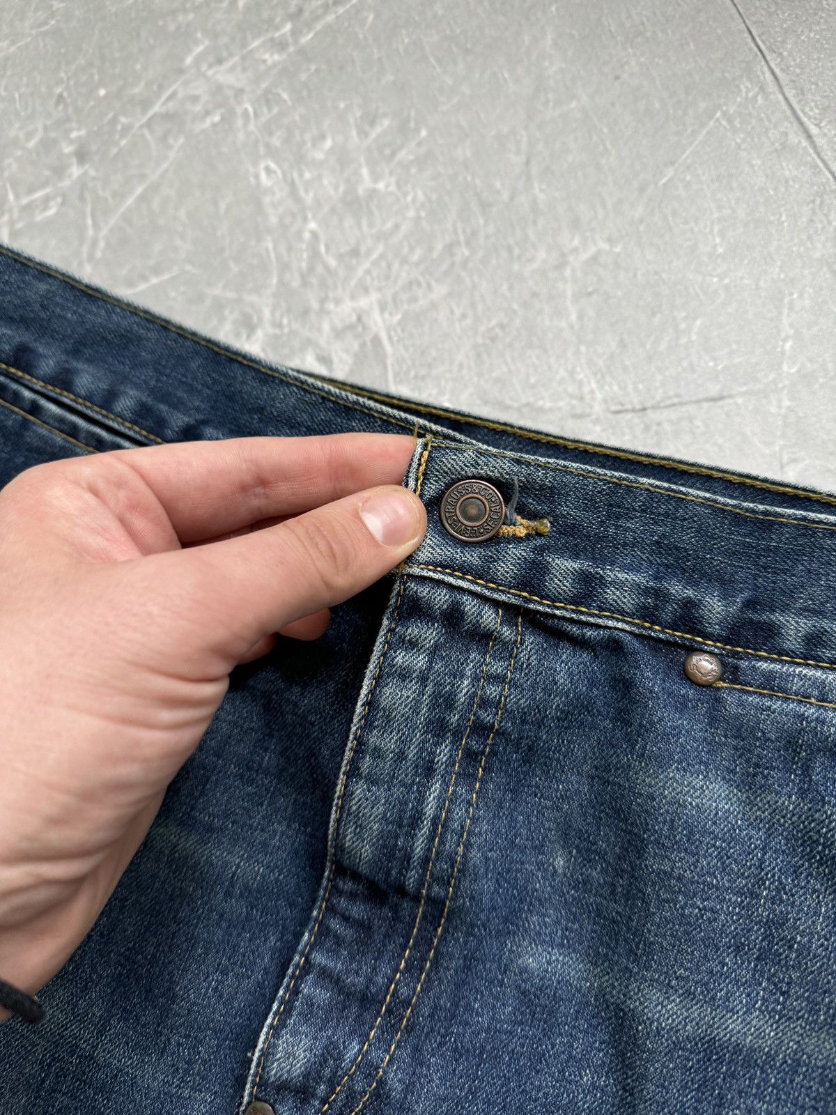 Levi's Vintage Clothing Vintage Levis Back Buckle Denim Midi Skirt Size 30" / US 8 / IT 44 - 13 Thumbnail