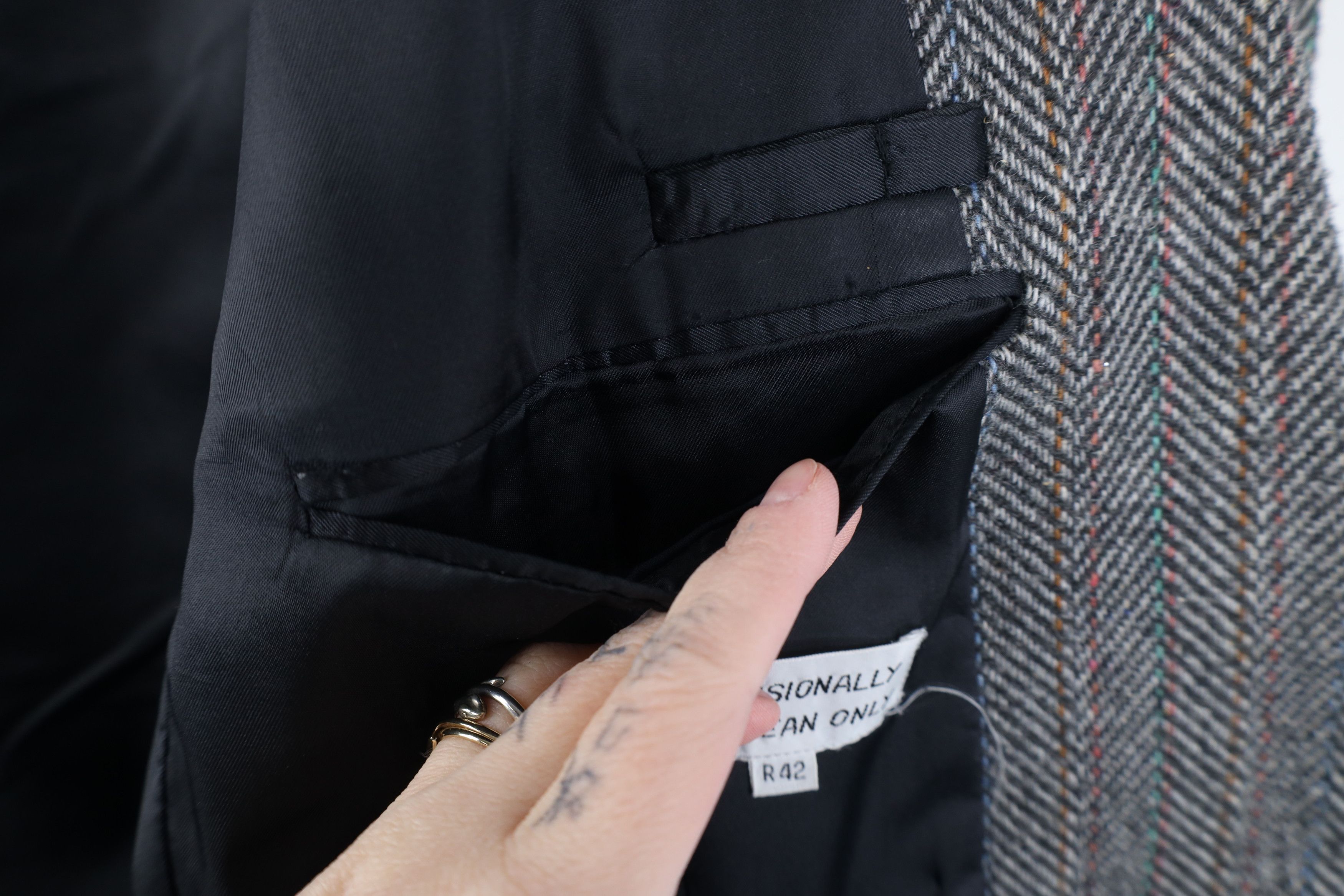 Vintage Vintage 90s Streetwear Herringbone Suit Coat Blazer Jacket Size US XXL / EU 58 / 5 - 12 Thumbnail