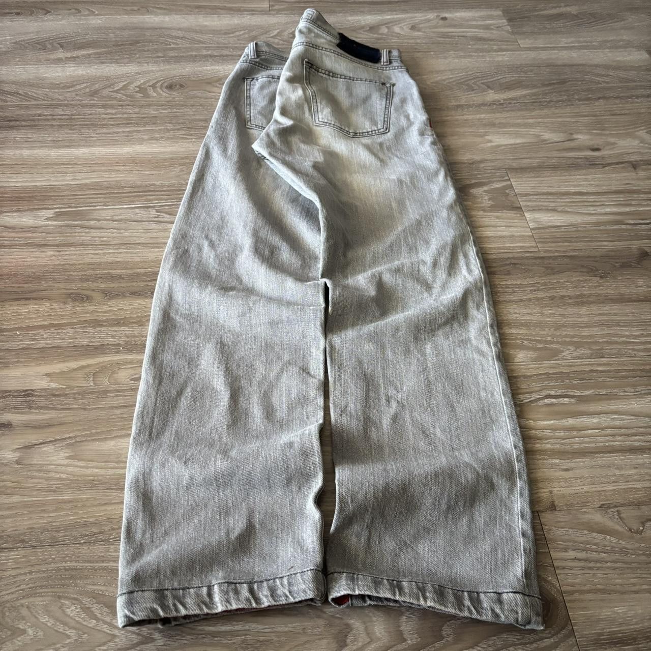 Vintage Crazy Vintage Y2K/2000s Faded Light Grey Grunge Denim Jeans! 31x30 Size US 31 - 4 Thumbnail