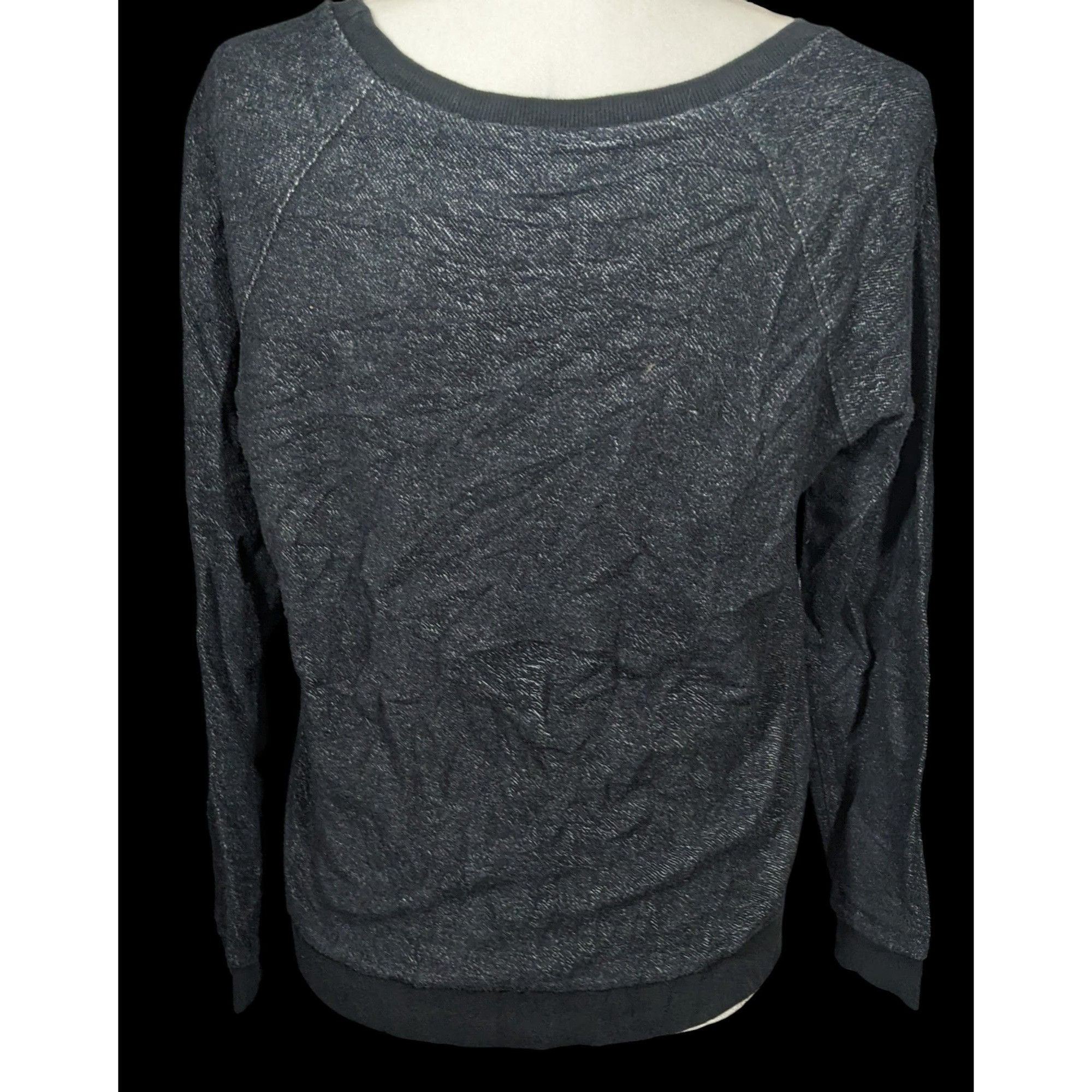 Other Xhilaration Black And White Sequin Joyful Sweatshirt Size S / US 4 / IT 40 - 3 Thumbnail