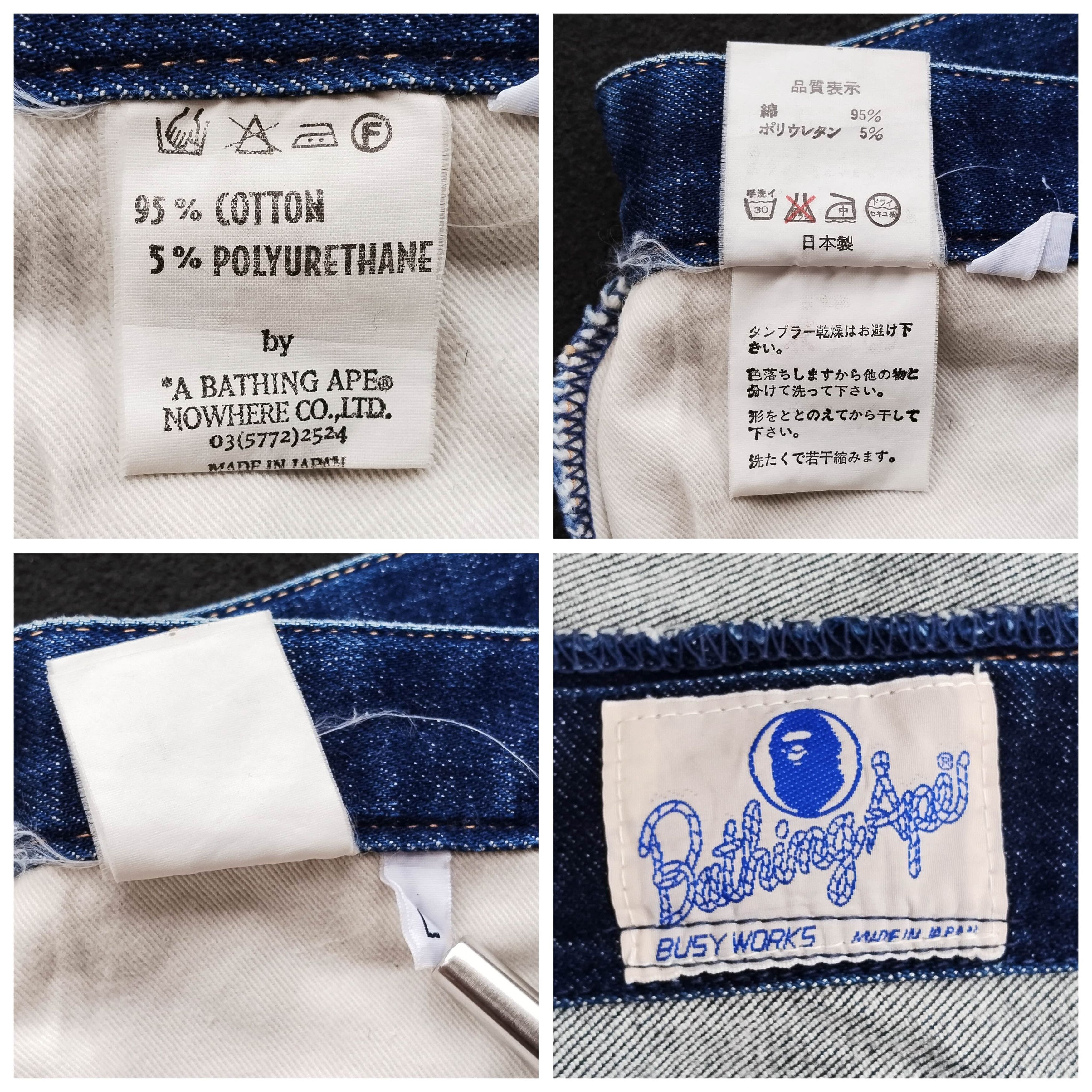 Bape Vintage Bape Patch Leather Selvedge Denim Pants Size US 34 / EU 50 - 9 Thumbnail