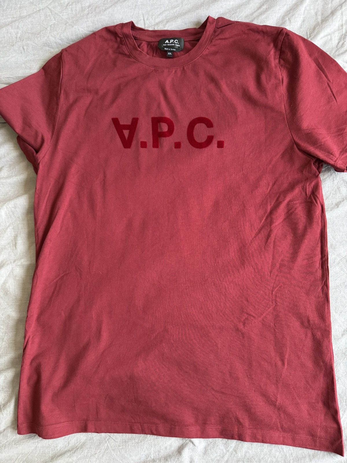 A.P.C. Standard Grand VPC TEE A.P.C. BURGUNDY CLASSIC APC Size US XXL / EU 58 / 5 - 3 Thumbnail