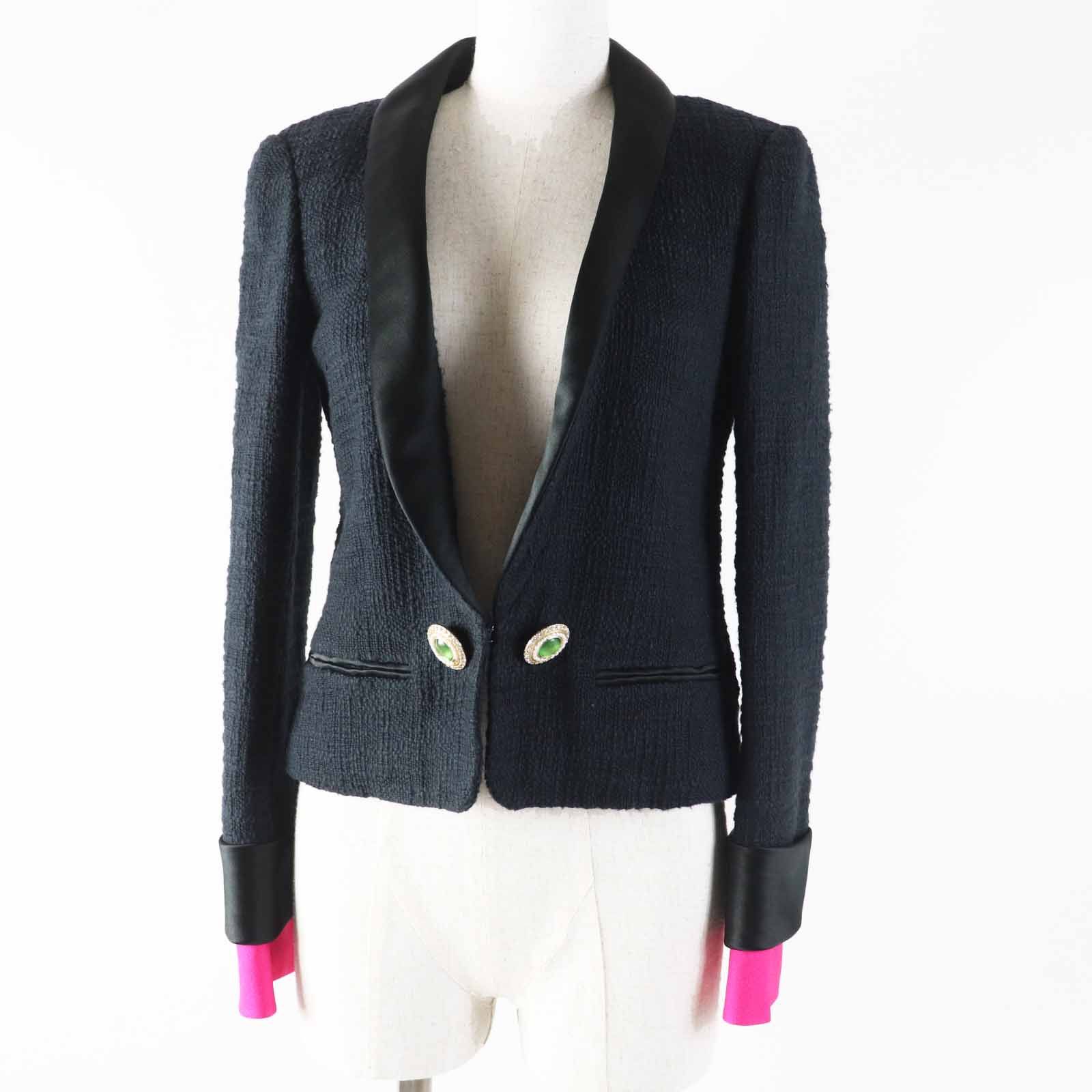 Chanel Chanel Chanel Gripoa button cotton silk jacket Cotton Outerwear P43994 Size ONE SIZE - 1 Thumbnail