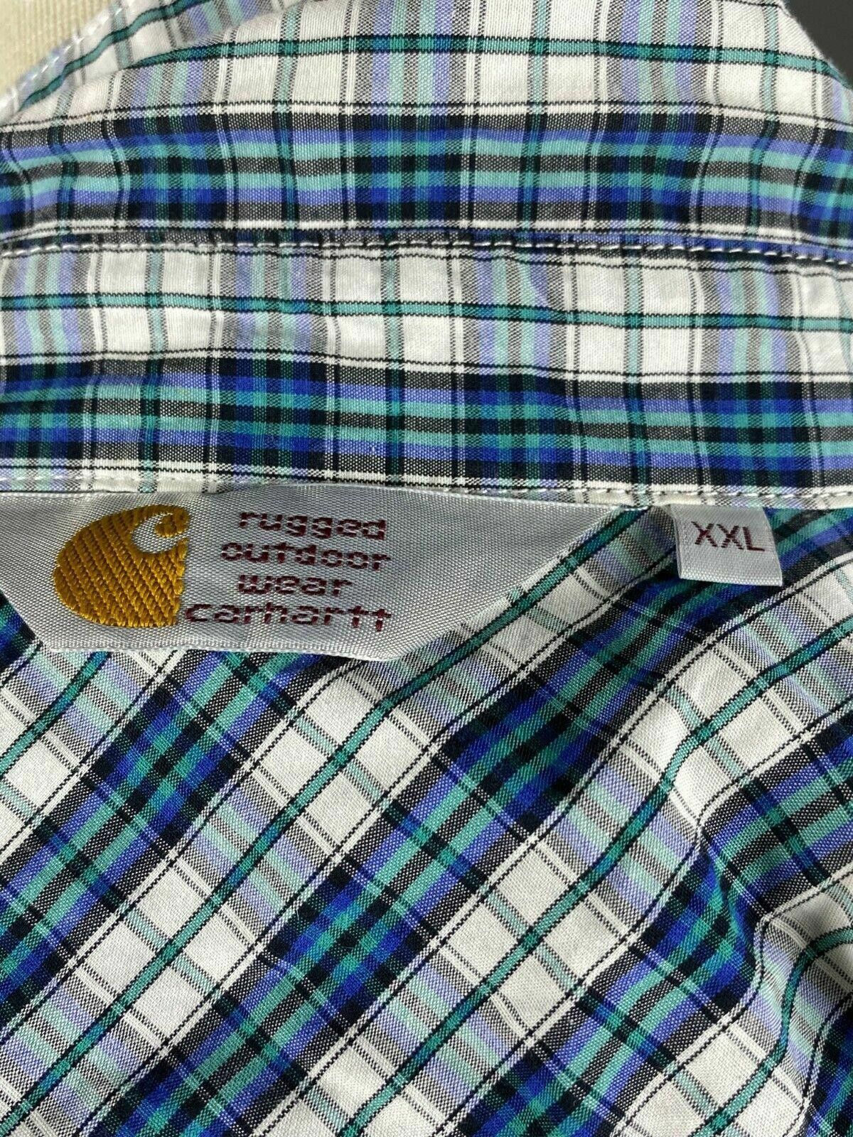 Carhartt Men Carhartt S/S Drive Shirt Blue Button Up Shirt Size XXL Size US XXL / EU 58 / 5 - 7 Thumbnail