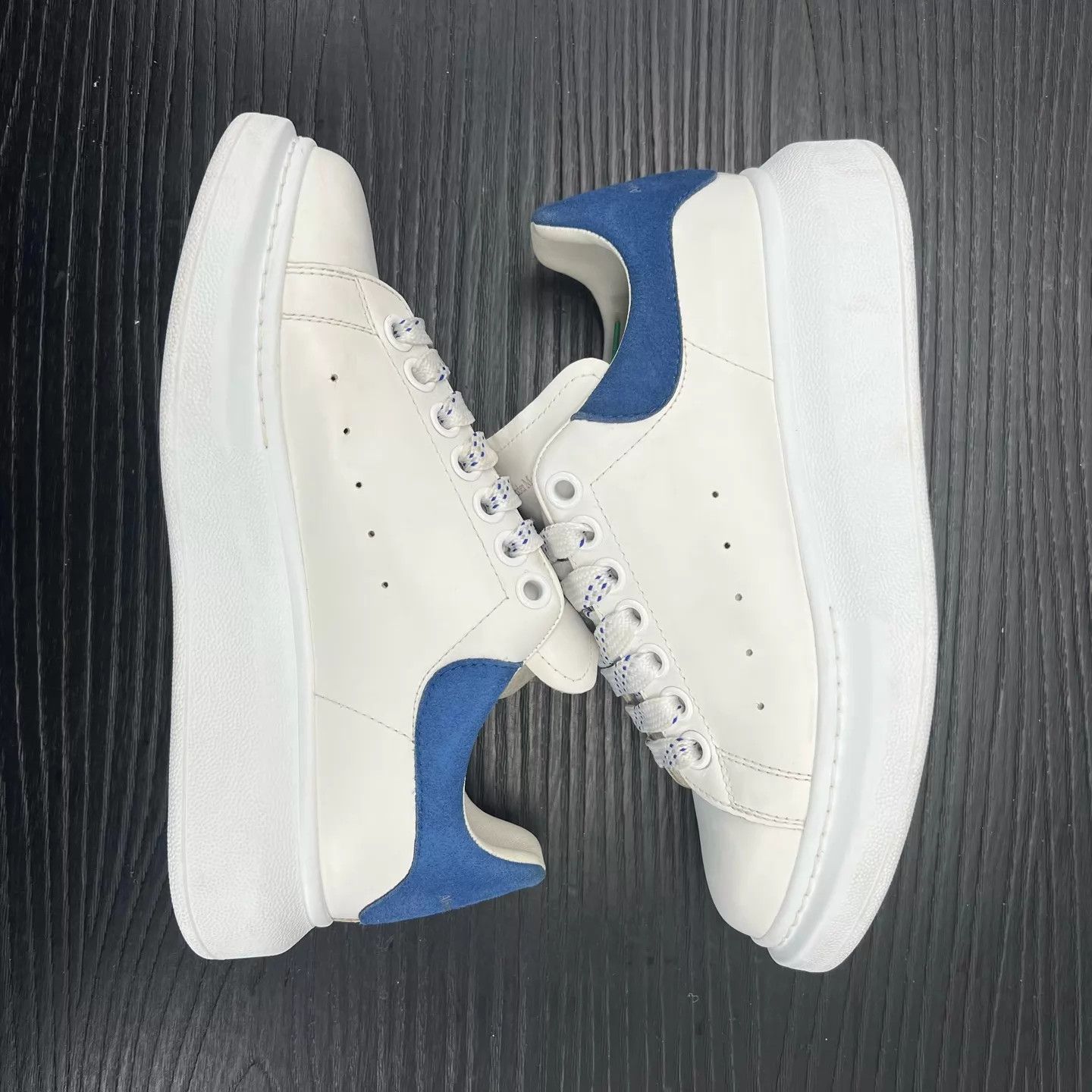 Alexander McQueen McQ Blue Heel Suede Women's 36 Shoes Size US 5.5 / IT 35.5 - 2 Thumbnail