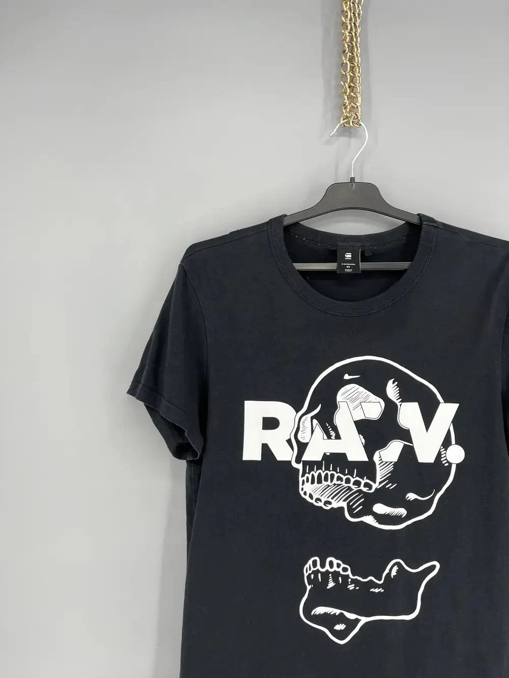G-Star Vintage G Star Raw Big Skull Logo Black T Shirt Humor Style Size US M / EU 48-50 / 2 - 4 Thumbnail