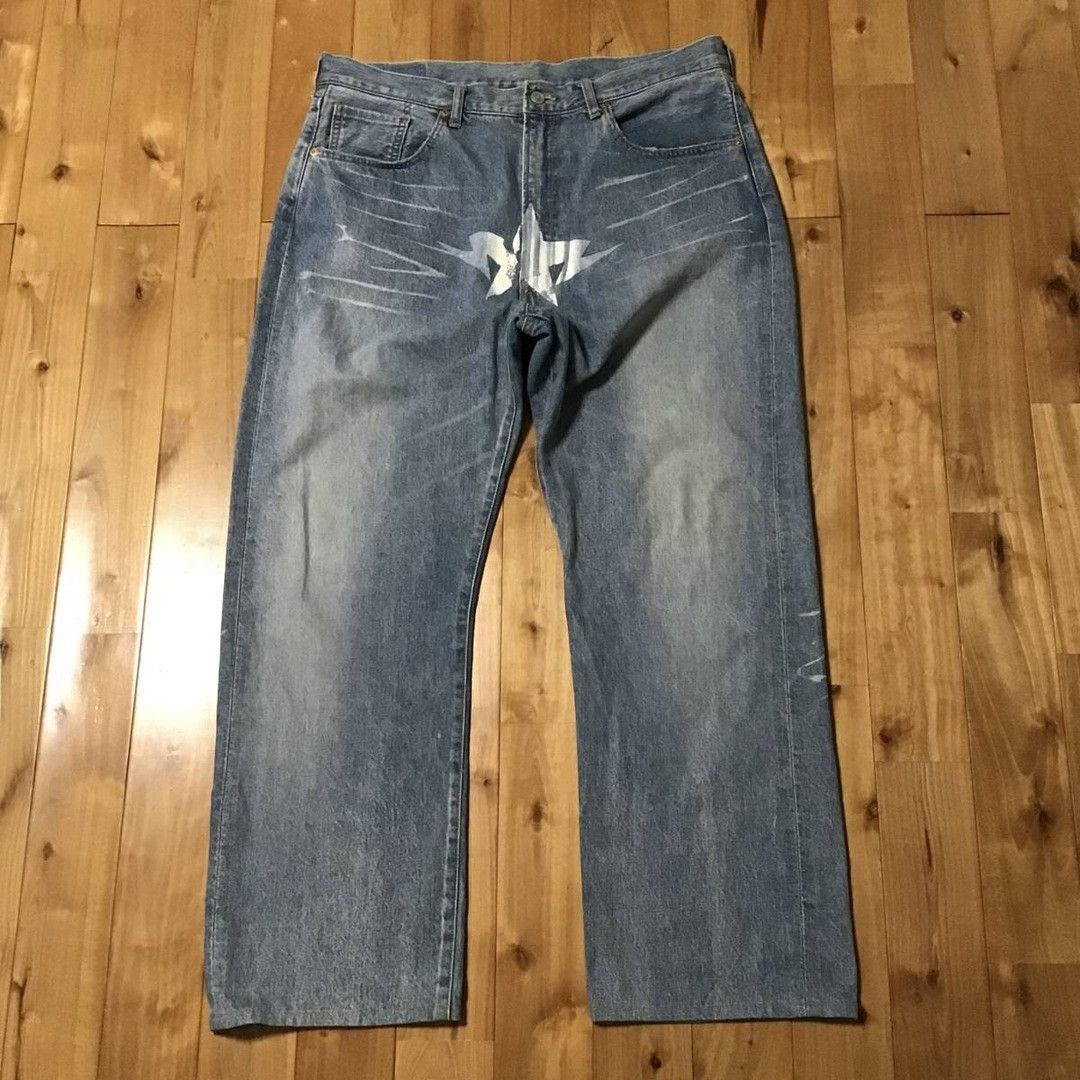 Bape BAPE TWIN STA denim pants a bathing ape star NIGO ★size XL Size US 36 / EU 52 - 1 Thumbnail