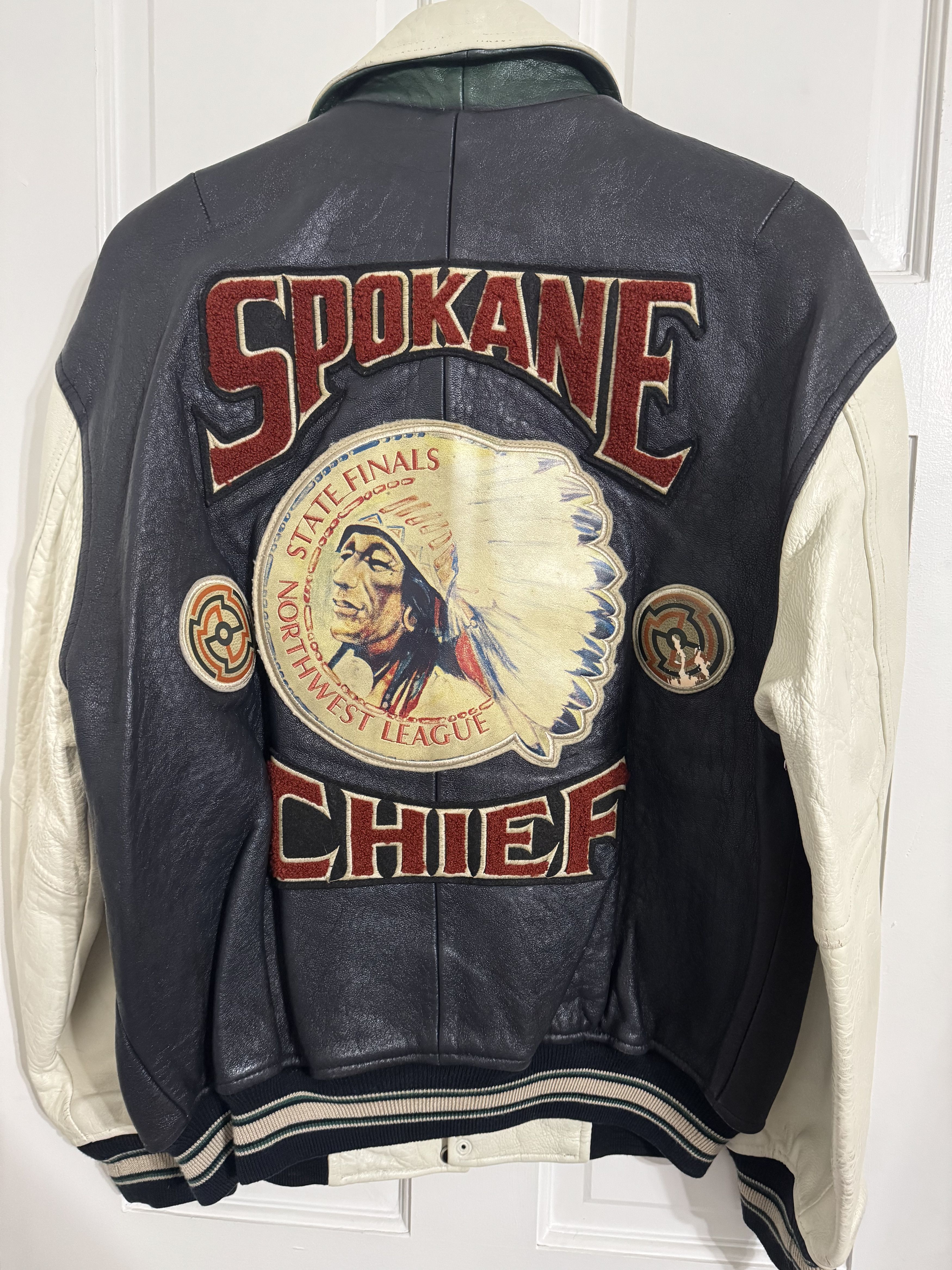 Avirex AVIREX SPOKANE CHIEF LEATHER JACKET SZ(M) | Grailed