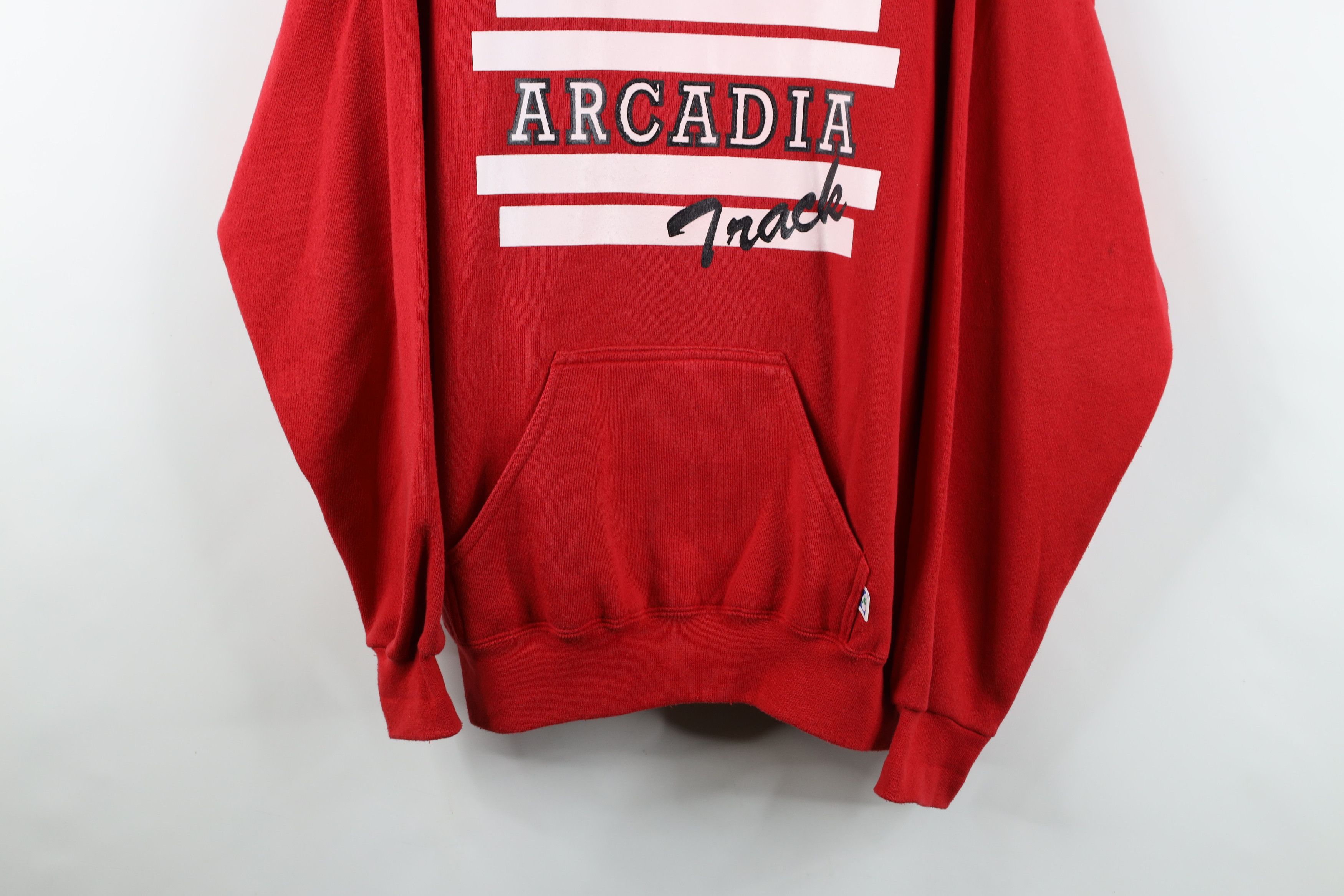 Vintage Vintage 90s Streetwear Track and Field Heavyweight Hoodie Size US L / EU 52-54 / 3 - 3 Thumbnail