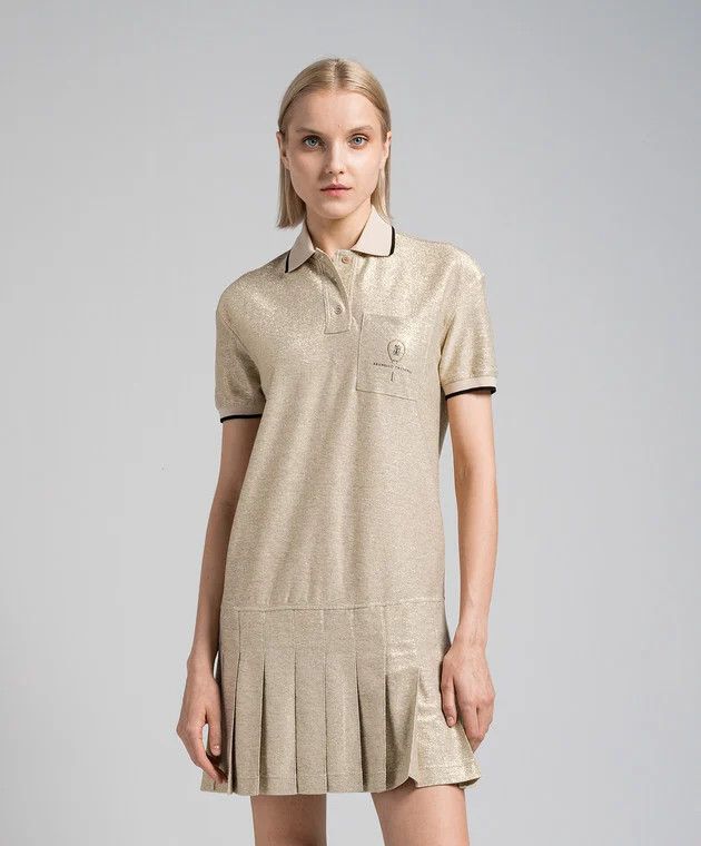 Brunello Cucinelli o1w1db10825 Dress in Golden Size S / US 4 / IT 40 - 4 Thumbnail