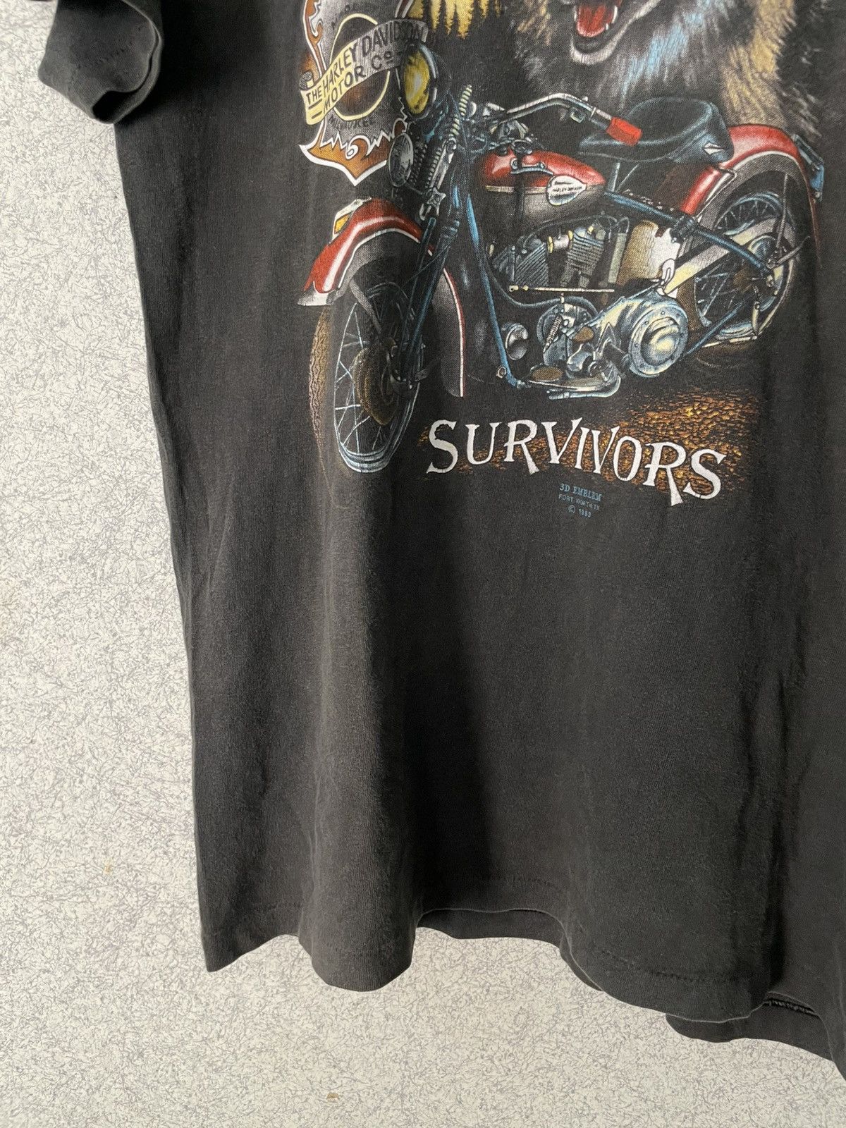 Harley Davidson × Neighborhood VTG Harley-Davidson 1991 3D Emblem Survivors Wolf T-ShirtUSA Size US L / EU 52-54 / 3 - 8 Thumbnail