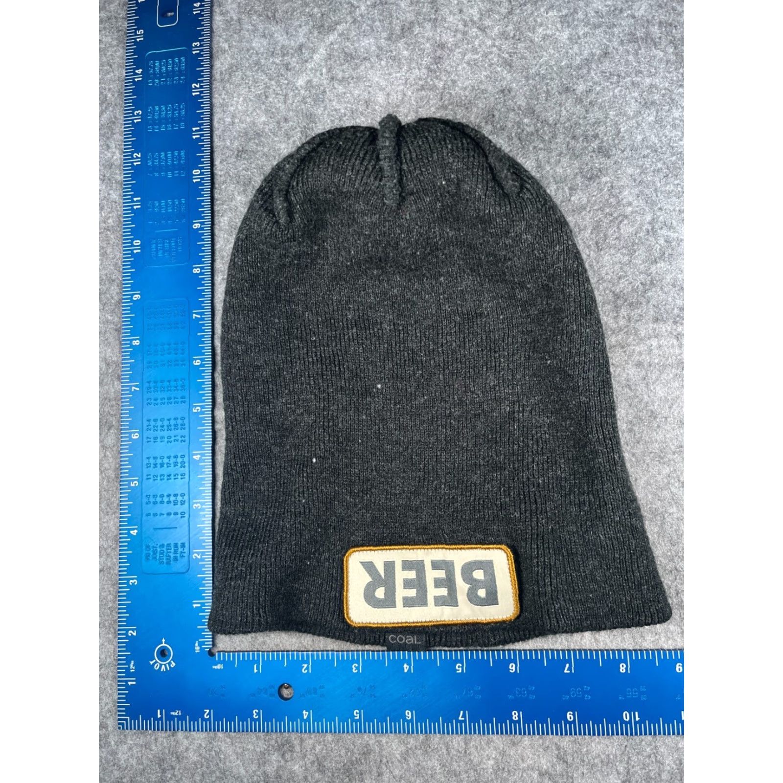 Coal Coal Headwear Beanie Toque Adult One Size Dark Gray Knit Acrylic Blend Pom Hat, Beanie, Unisex Adults, Casual Outdoor, Fall Winter, Gray, Logo, 90s? Size ONE SIZE - 6 Thumbnail