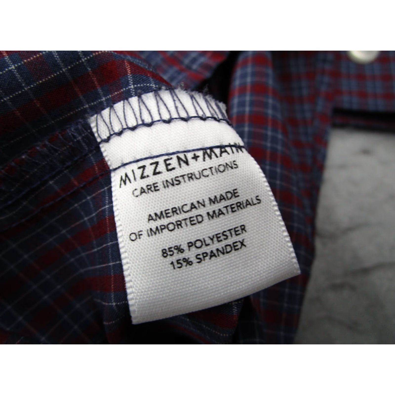 Mizzen+Main Mizzen+Main Shirt Mens XL Trim Red Leeward Check Button-Up Long Sleeve Size US XL / EU 56 / 4 - 4 Thumbnail