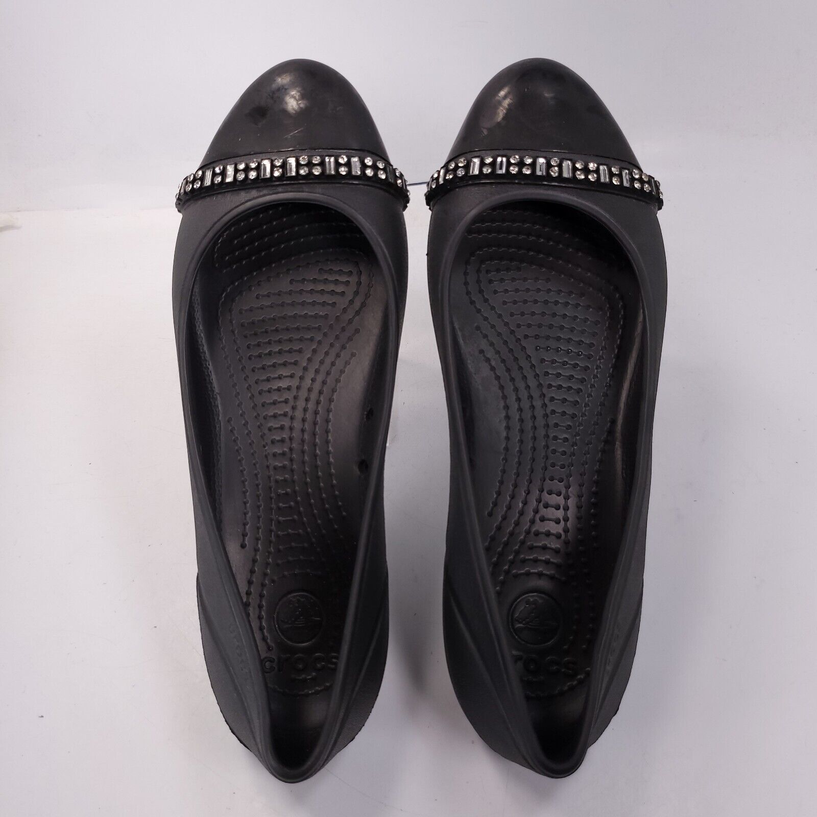 Crocs Crocs Slip Ballet Flat Womens Size 7 Black Rubber Round Toe Size US 7 / IT 37 - 4 Thumbnail