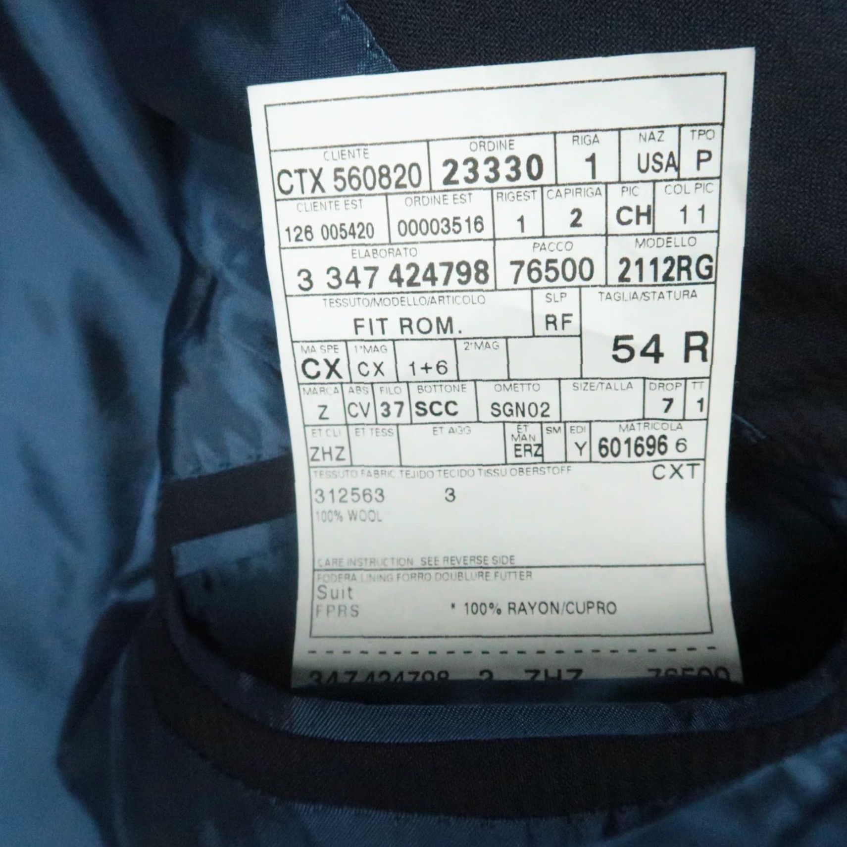 Ermenegildo Zegna Ermenegildo Zegna Blazer Mens 44R Blue Wool 2 Piece Jacket Single-Breasted Notch Lapel Dress Coat Size 44R - 5 Thumbnail