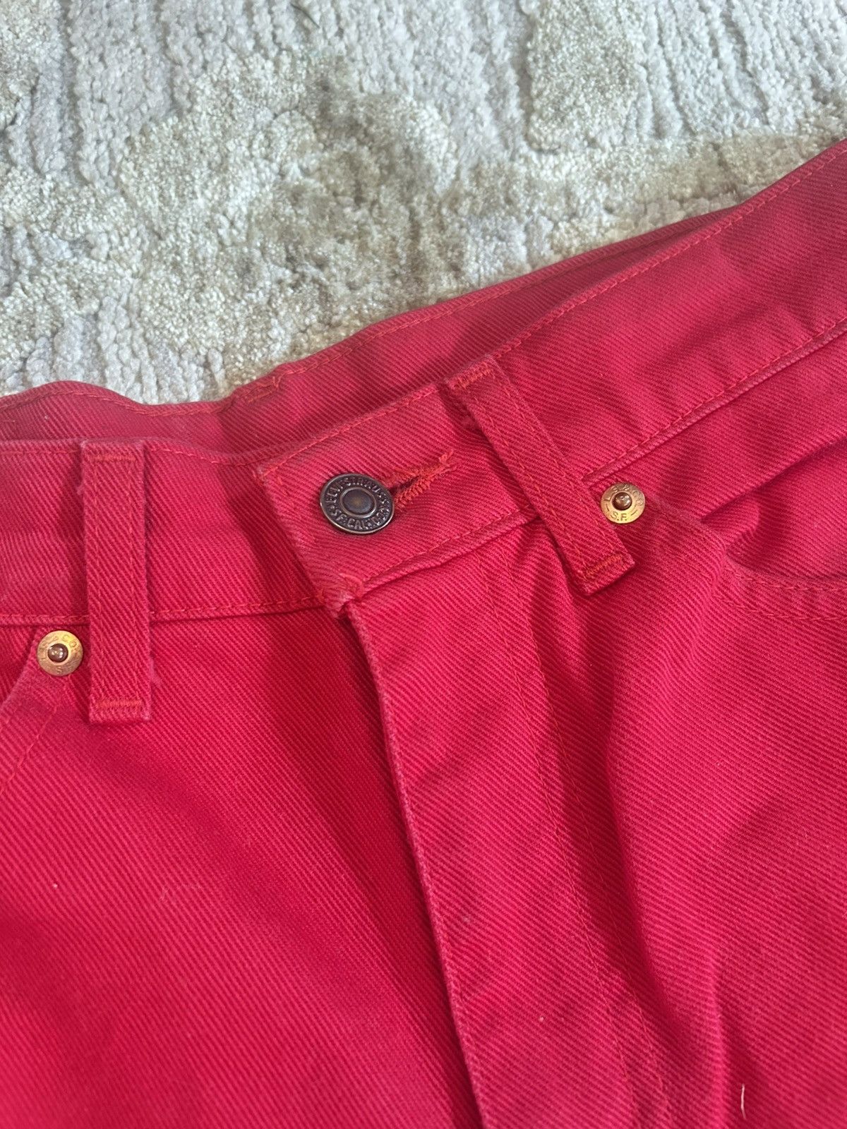 Levi's Made in Japan Red bootcut Levi’s jeans Size US 29 - 5 Thumbnail