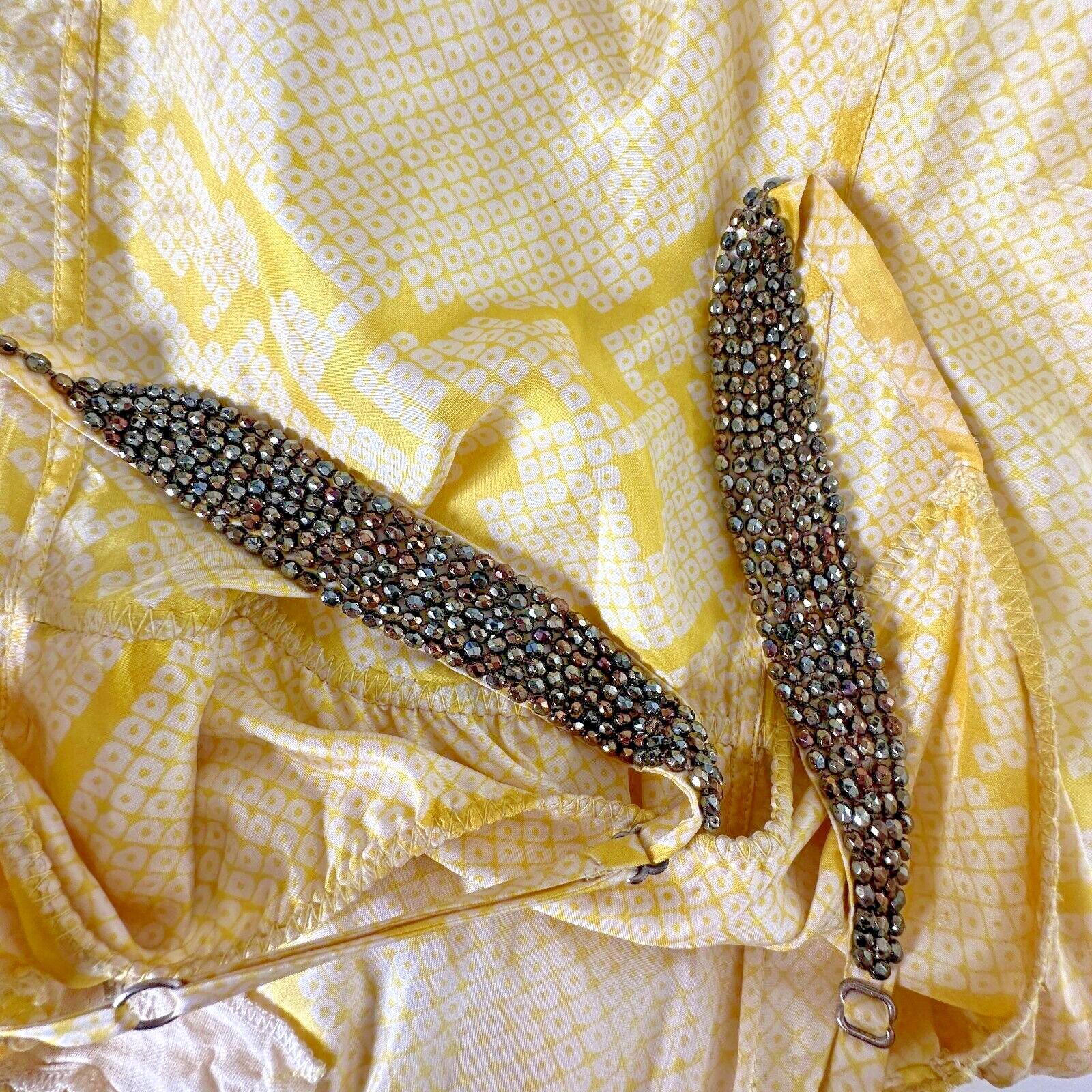 YAYA YA-YA Silk Yellow Snake Print Amber Beaded Strap Slip Maxi S Size S / US 4 / IT 40 - 5 Thumbnail