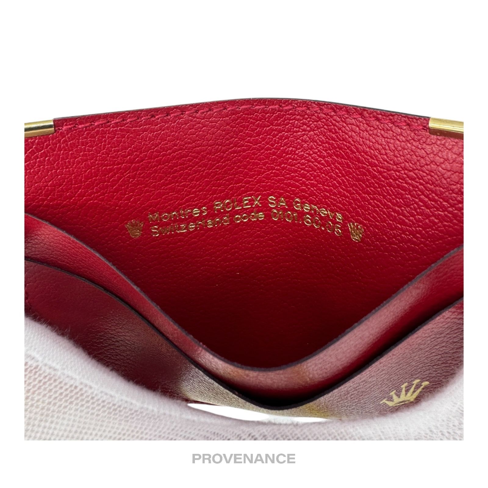 Rolex 🔴 Rolex Card Holder Wallet - Red Leather Size ONE SIZE - 6 Thumbnail