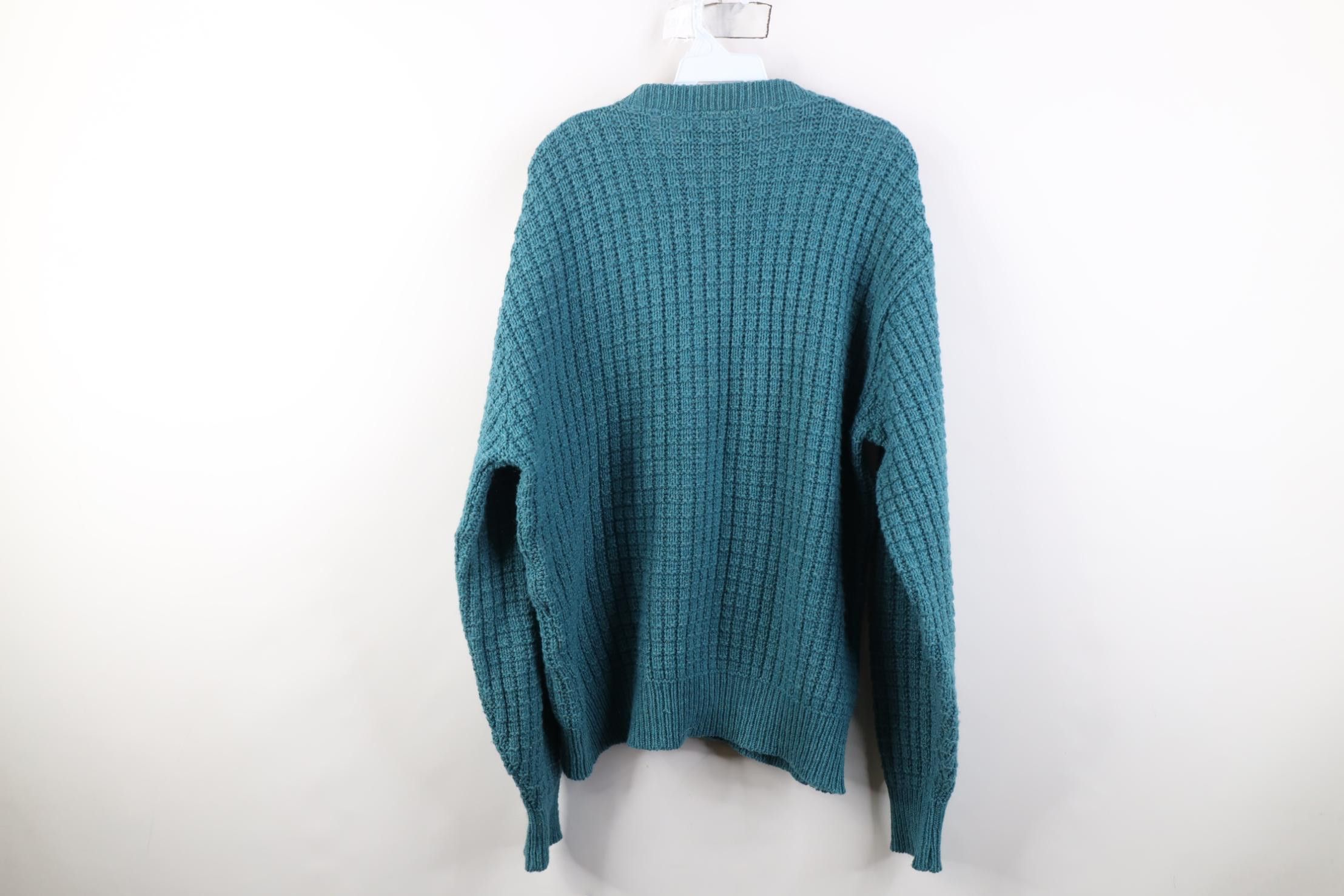 Vintage Vintage 90s Streetwear Heavy Wool Blend Crewneck Sweater Size US XL / EU 56 / 4 - 8 Thumbnail