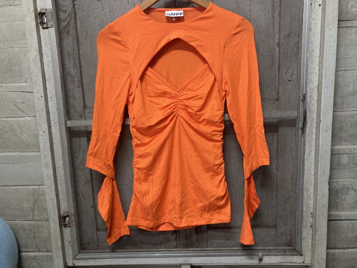 Ganni Ganni Long Sieve T Shirt Size XS / US 0-2 / IT 36-38 - 1 Thumbnail
