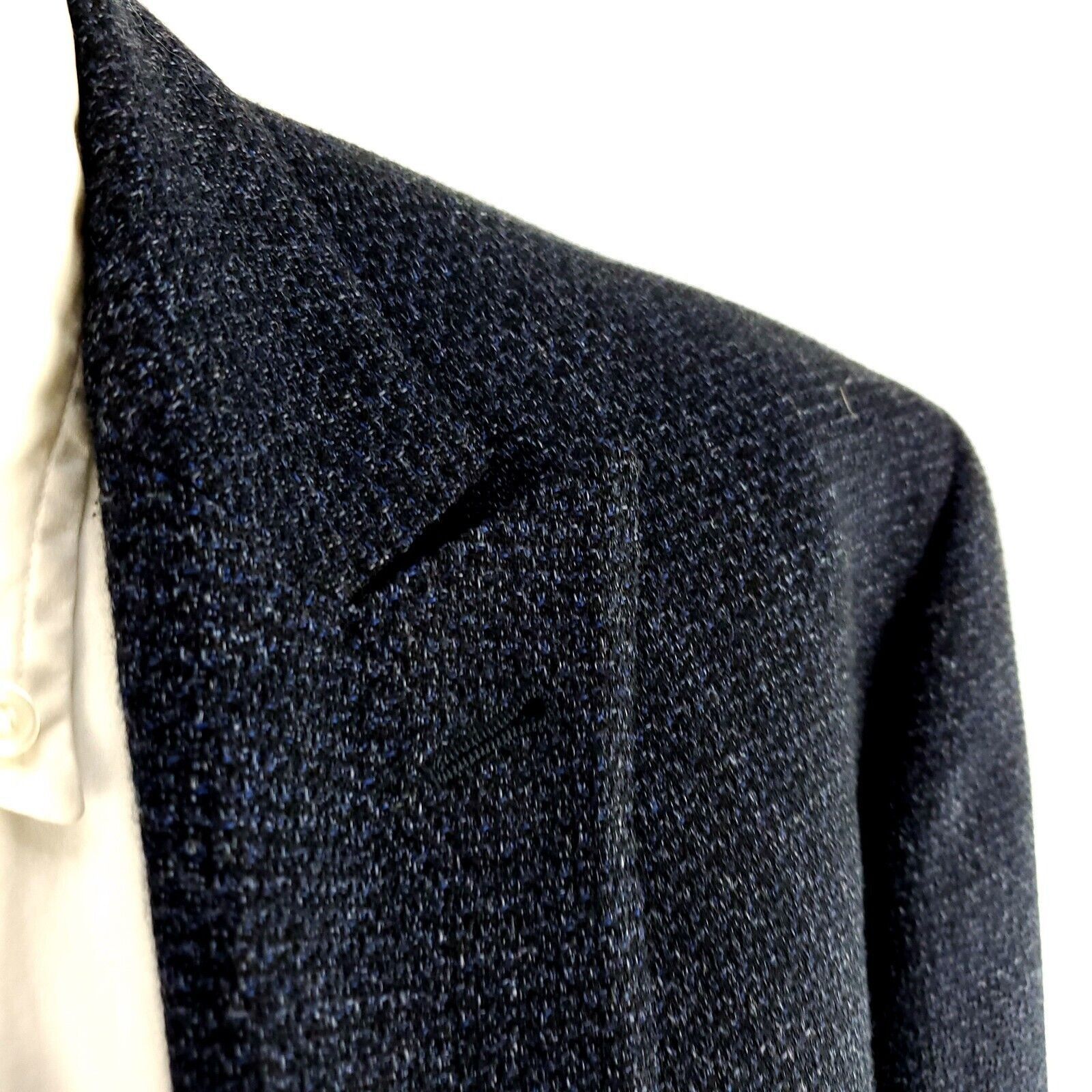 Joseph Abboud Joseph Abboud Comero Tweed Wool 2 Button Sport Coat 44R Blue Size 44R - 2 Thumbnail