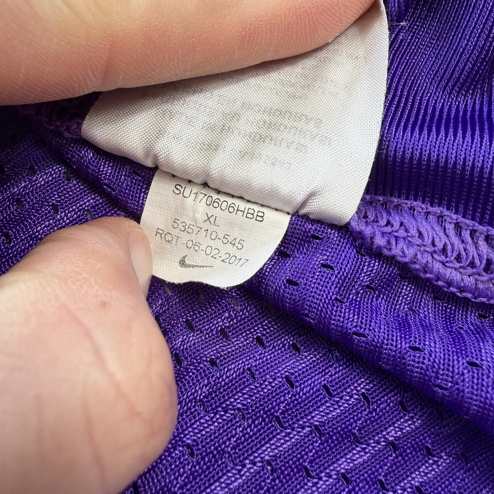 Nike Nike Purple Football Practice Jersey XL Mesh Training Game Size US XL / EU 56 / 4 - 5 Thumbnail