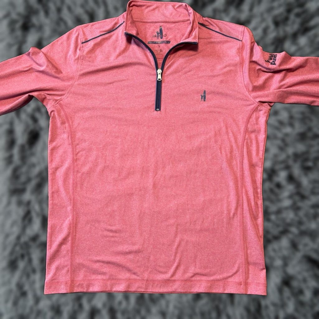 johnnie-O johnnie-O Mens Small Red Prep-Formance 1/4 Zip Long Sleeve Pullover Wild Dunes Size US S / EU 44-46 / 1 - 1 Thumbnail