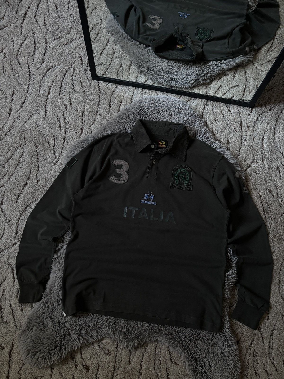 La Martina Rugby Polo Team Italia Number 3 long sleeve